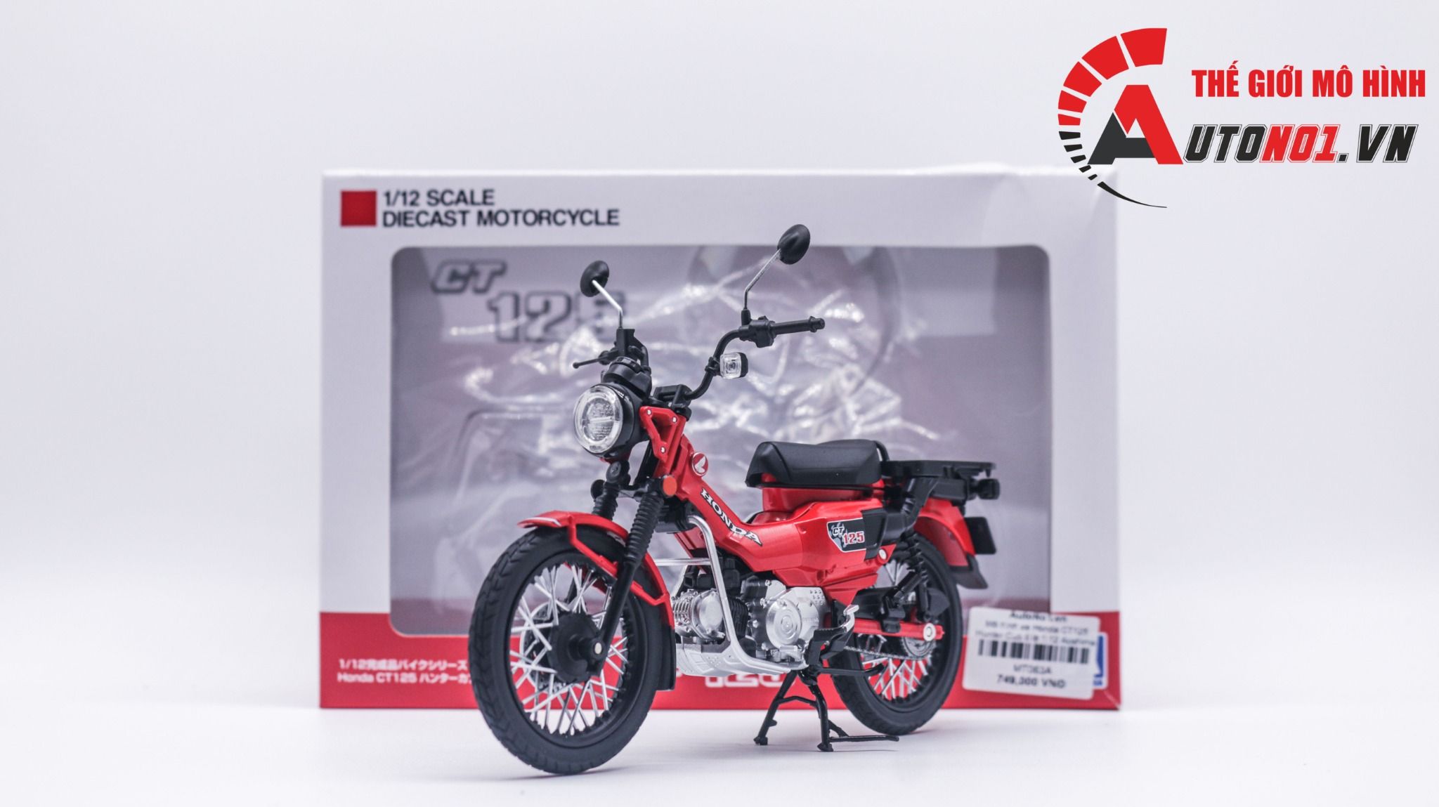Mô hình xe Honda CT125 Hunter Cub tỉ lệ 1:12 Aoshima MT063