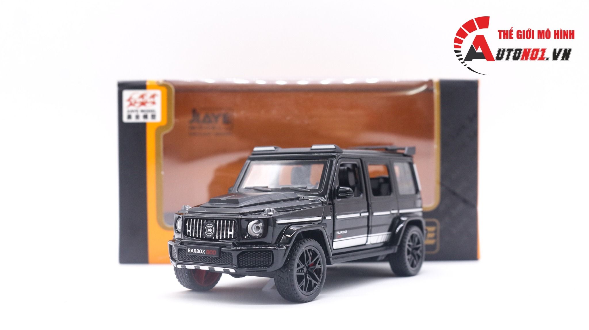 Mô hình xe Mercedes Benz Brabus G800 có đế - có âm thanh - có đèn tỉ lệ 1:36 JIAYE MODEL OT018
