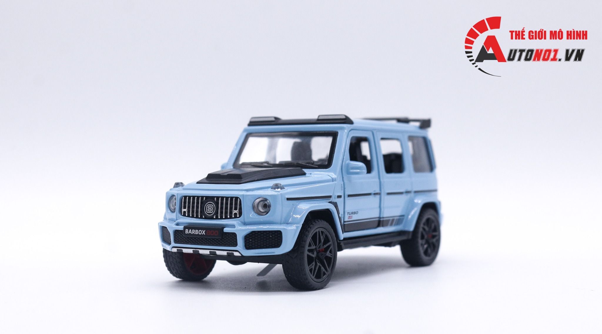 Mô hình xe Mercedes Benz Brabus G800 có đế - có âm thanh - có đèn tỉ lệ 1:36 JIAYE MODEL OT018