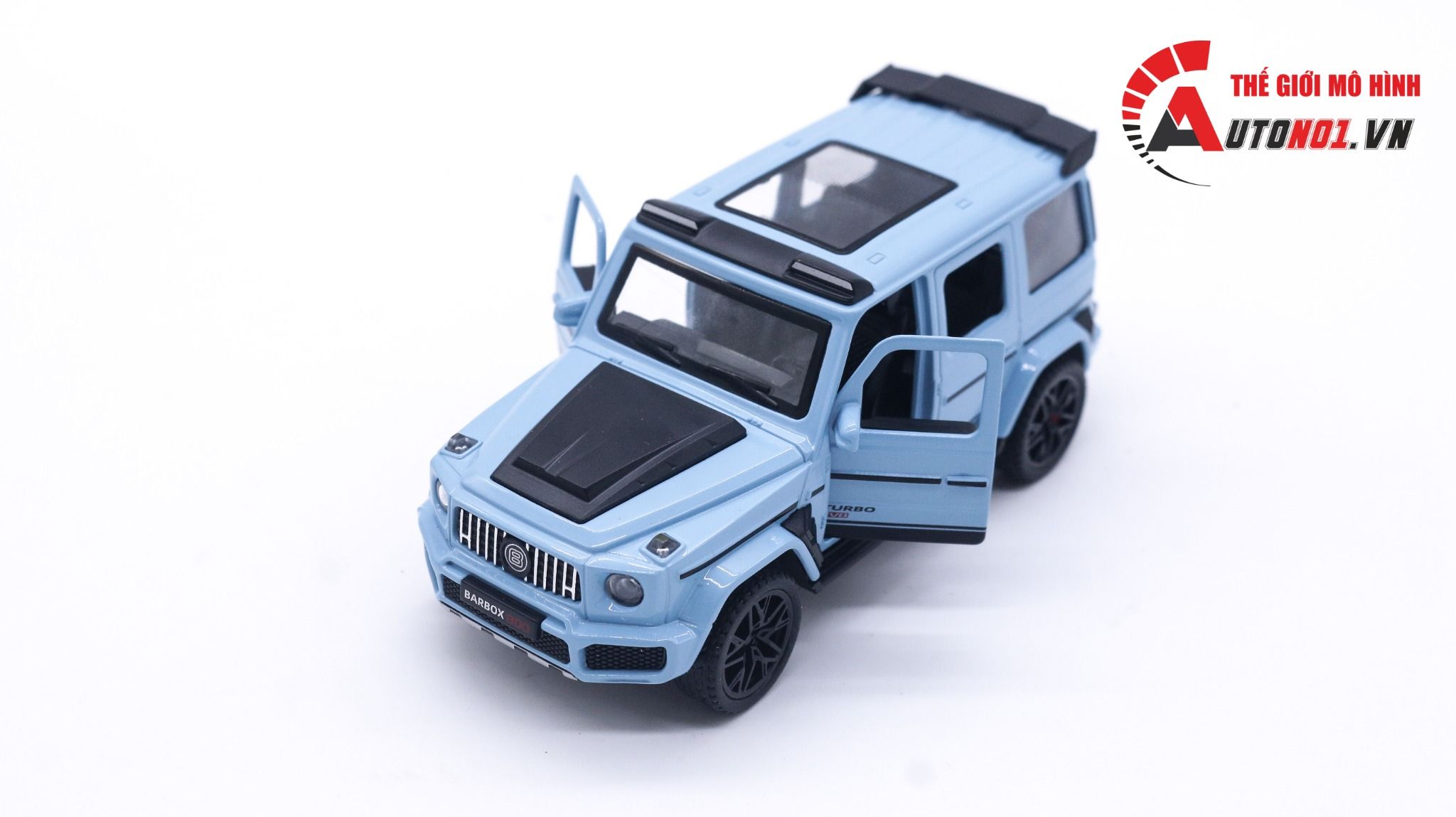 Mô hình xe Mercedes Benz Brabus G800 có đế - có âm thanh - có đèn tỉ lệ 1:36 JIAYE MODEL OT018