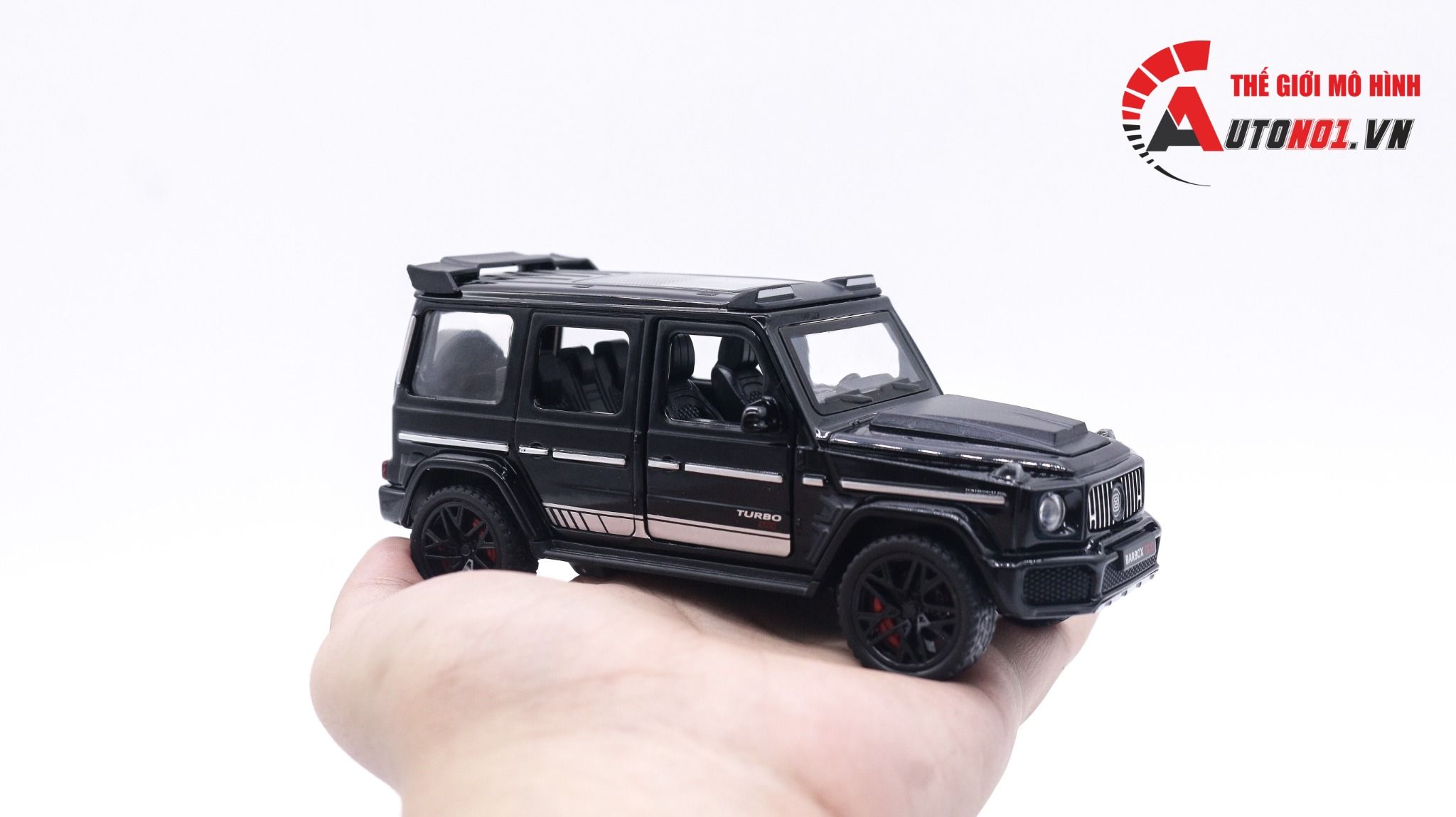 Mô hình xe Mercedes Benz Brabus G800 có đế - có âm thanh - có đèn tỉ lệ 1:36 JIAYE MODEL OT018