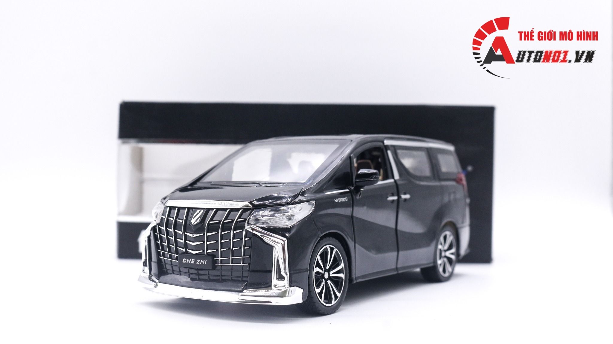 Mô hình xe Toyota Alphard 2022 full open - full kính - đánh lái được tỉ lệ 1:24 Chezhi OT016