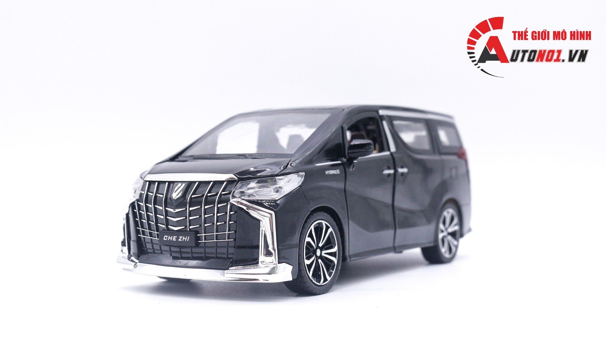 Mô hình xe Toyota Alphard 2022 full open - full kính - đánh lái được tỉ lệ 1:24 Chezhi OT016