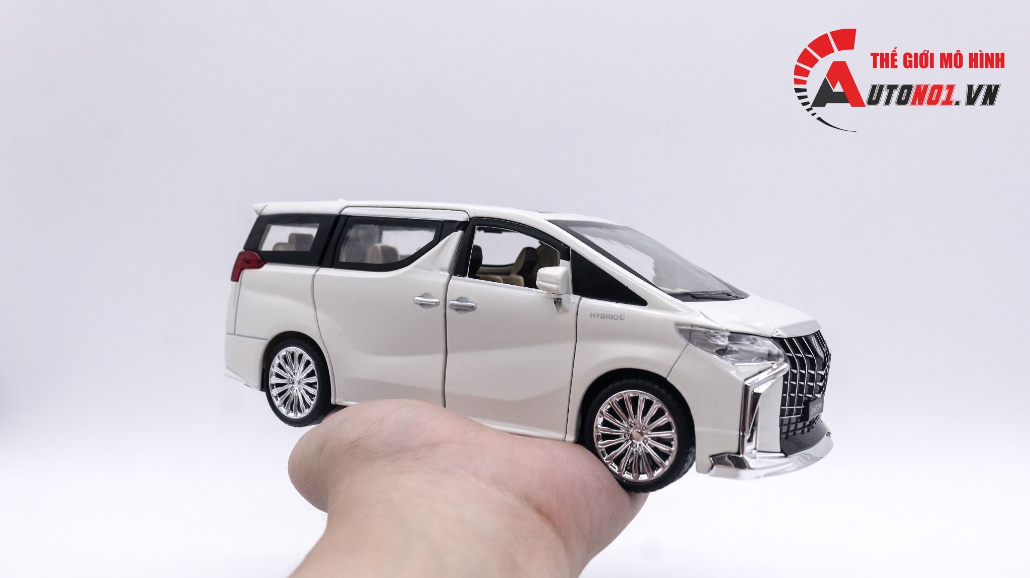 Mô hình xe Toyota Alphard 2022 full open - full kính - đánh lái được tỉ lệ 1:24 Chezhi OT016