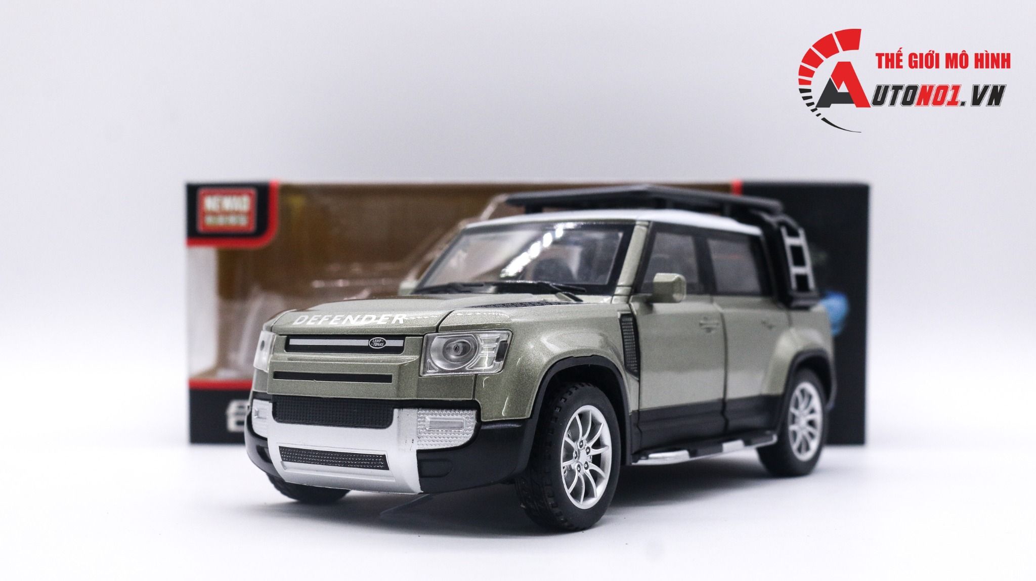Mô hình xe Land Rover Defender full open - full kính , đánh lái được tỉ lệ 1:24 NEWAO OT017