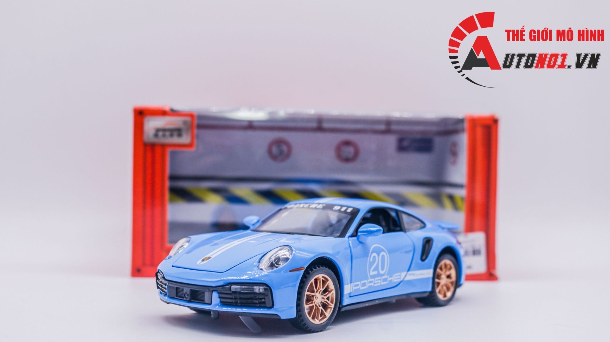 Mô hình xe Porsche 911 Turbo S full open , có đèn và âm thanh tỉ lệ 1:32 Miniauto OT32035