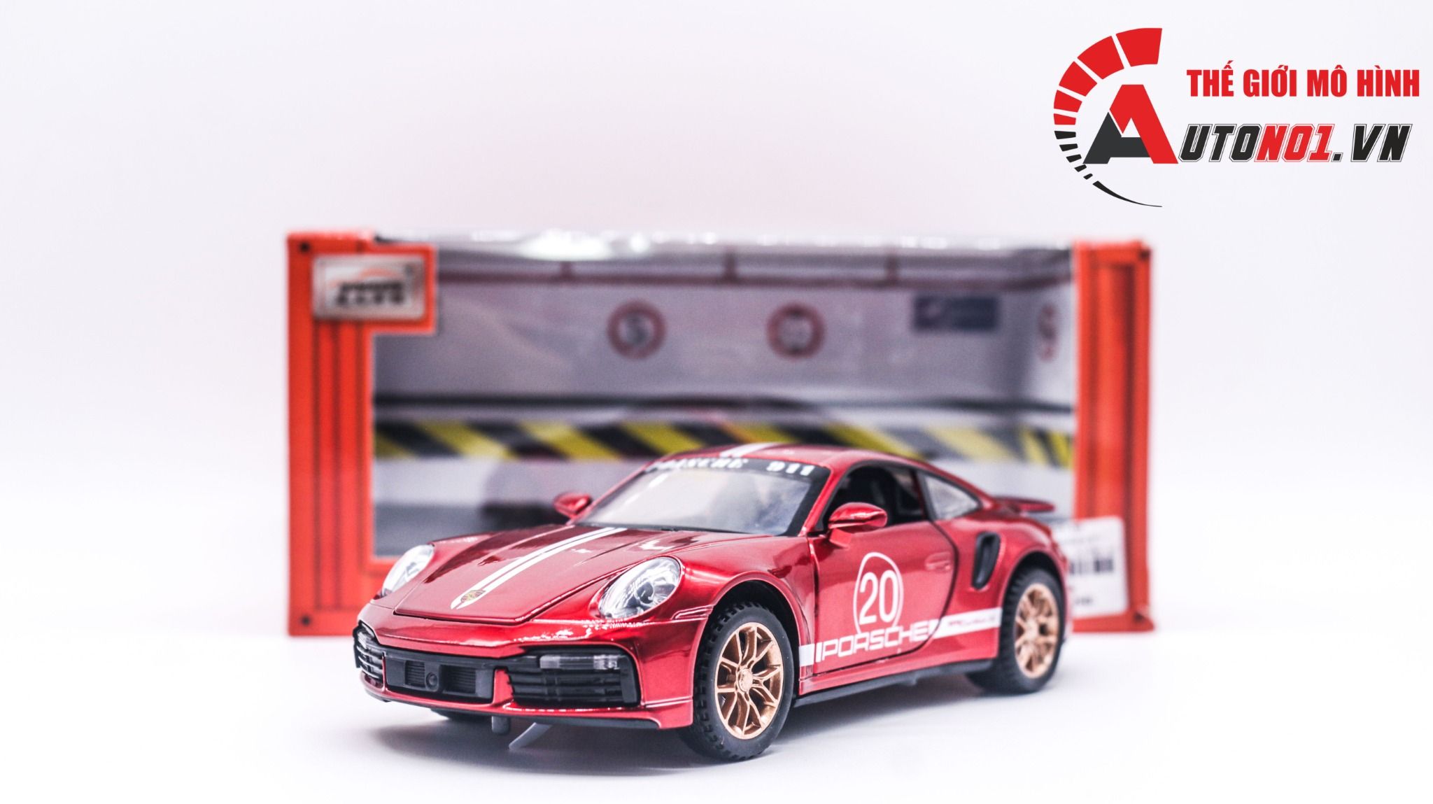 Mô hình xe Porsche 911 Turbo S full open , có đèn và âm thanh tỉ lệ 1:32 Miniauto OT32035