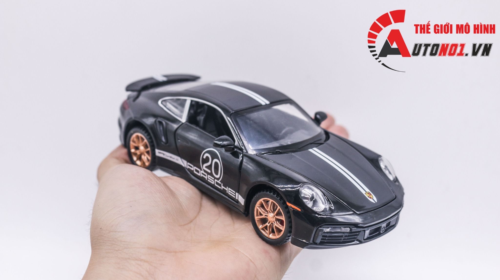 Mô hình xe Porsche 911 Turbo S full open , có đèn và âm thanh tỉ lệ 1:32 Miniauto OT32035