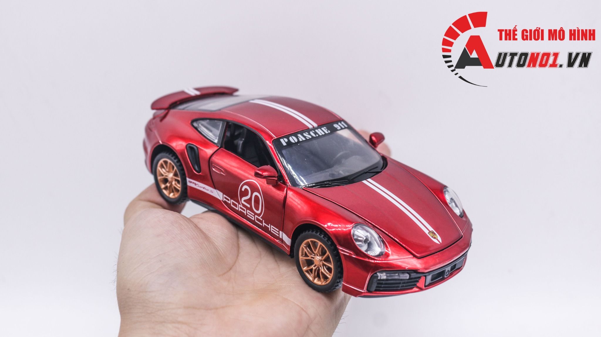 Mô hình xe Porsche 911 Turbo S full open , có đèn và âm thanh tỉ lệ 1:32 Miniauto OT32035