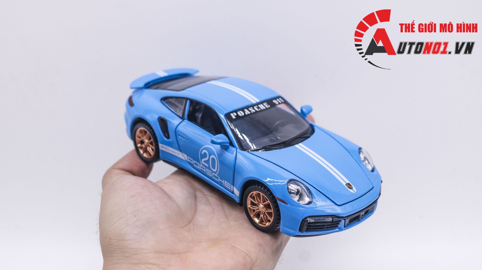 Mô hình xe Porsche 911 Turbo S full open , có đèn và âm thanh tỉ lệ 1:32 Miniauto OT32035