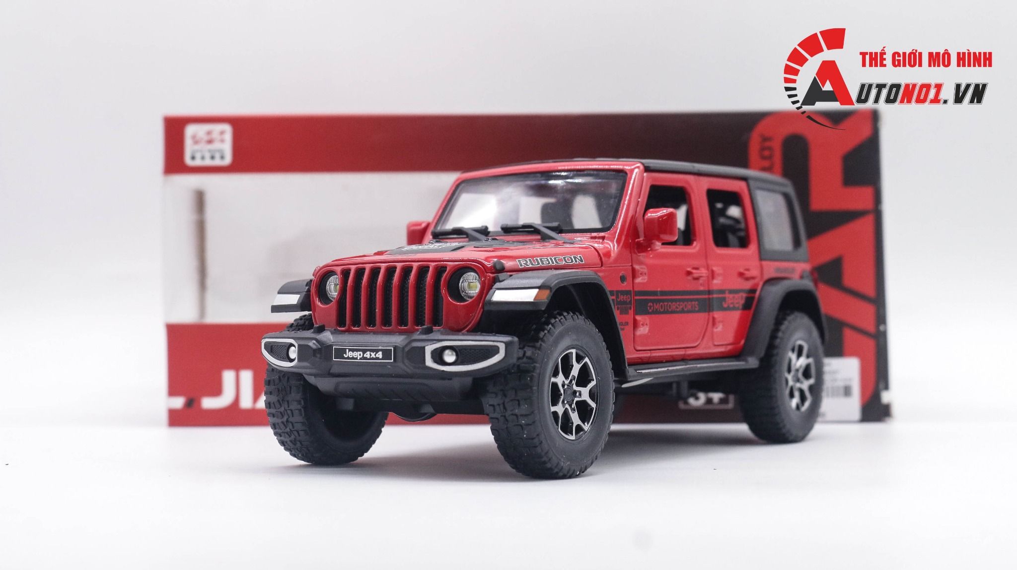 Mô hình xe Jeep Wrangler Rubicon 4x4 Tỉ Lệ 1:24 Alloy Model OT491