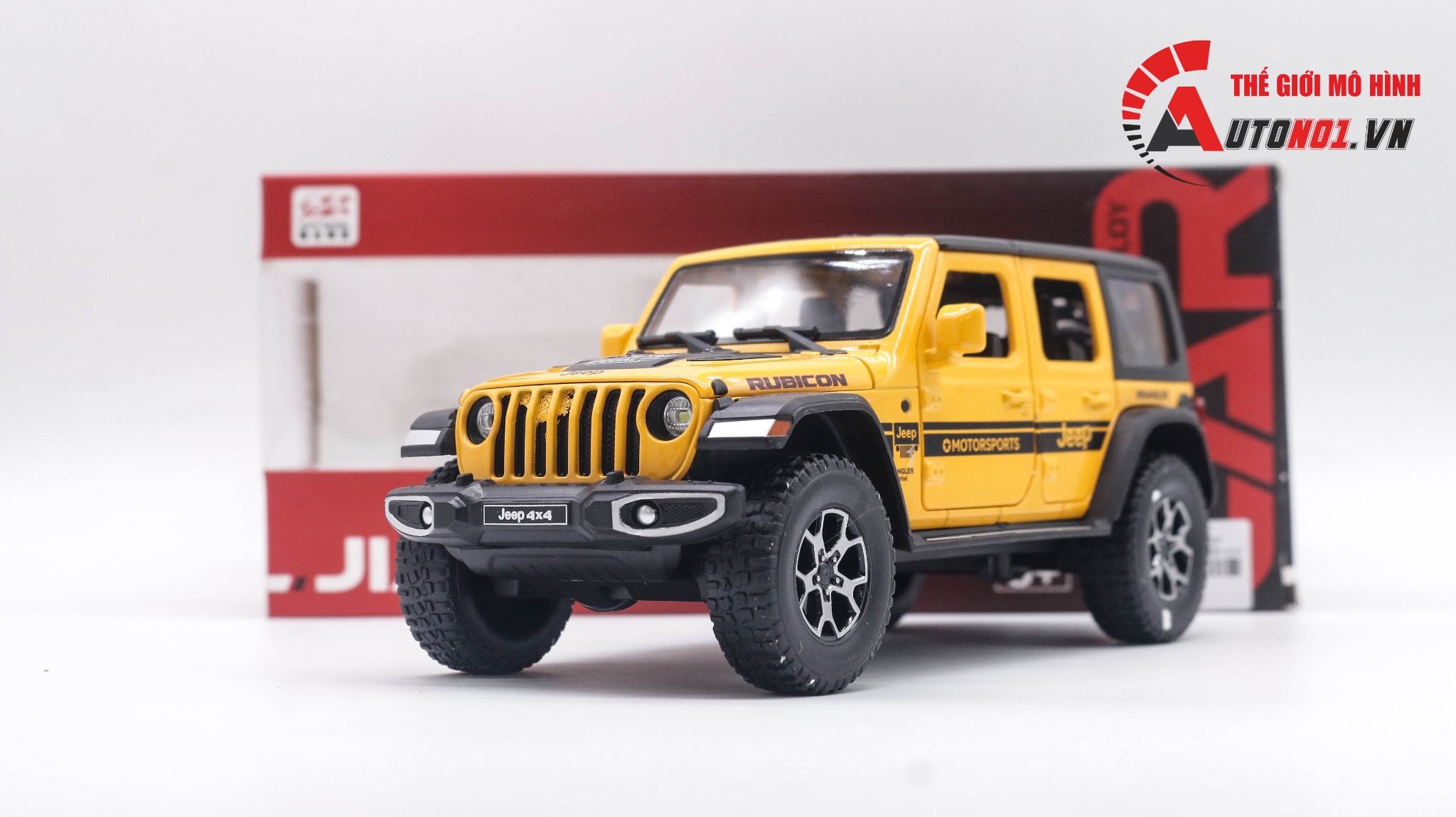Mô hình xe Jeep Wrangler Rubicon 4x4 Tỉ Lệ 1:24 Alloy Model OT491