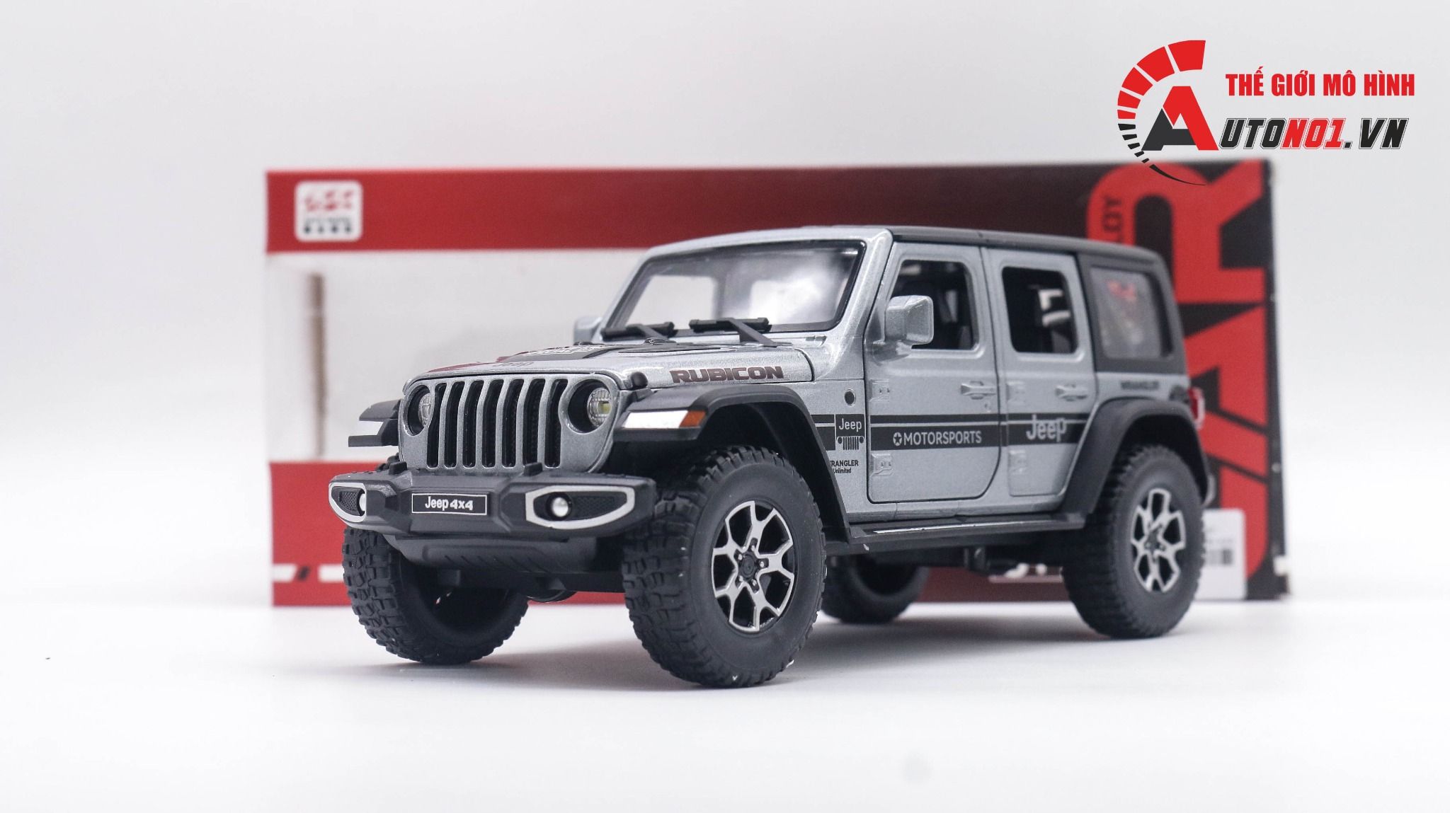 Mô hình xe Jeep Wrangler Rubicon 4x4 Tỉ Lệ 1:24 Alloy Model OT491