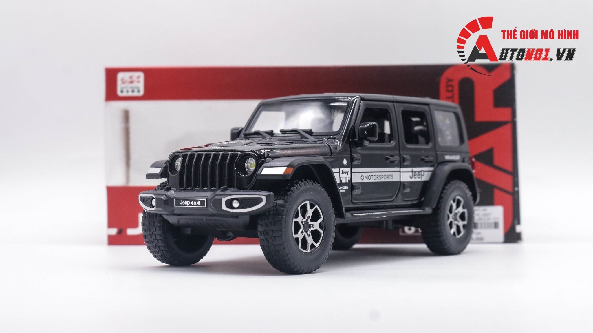 Mô hình xe Jeep Wrangler Rubicon 4x4 Tỉ Lệ 1:24 Alloy Model OT491