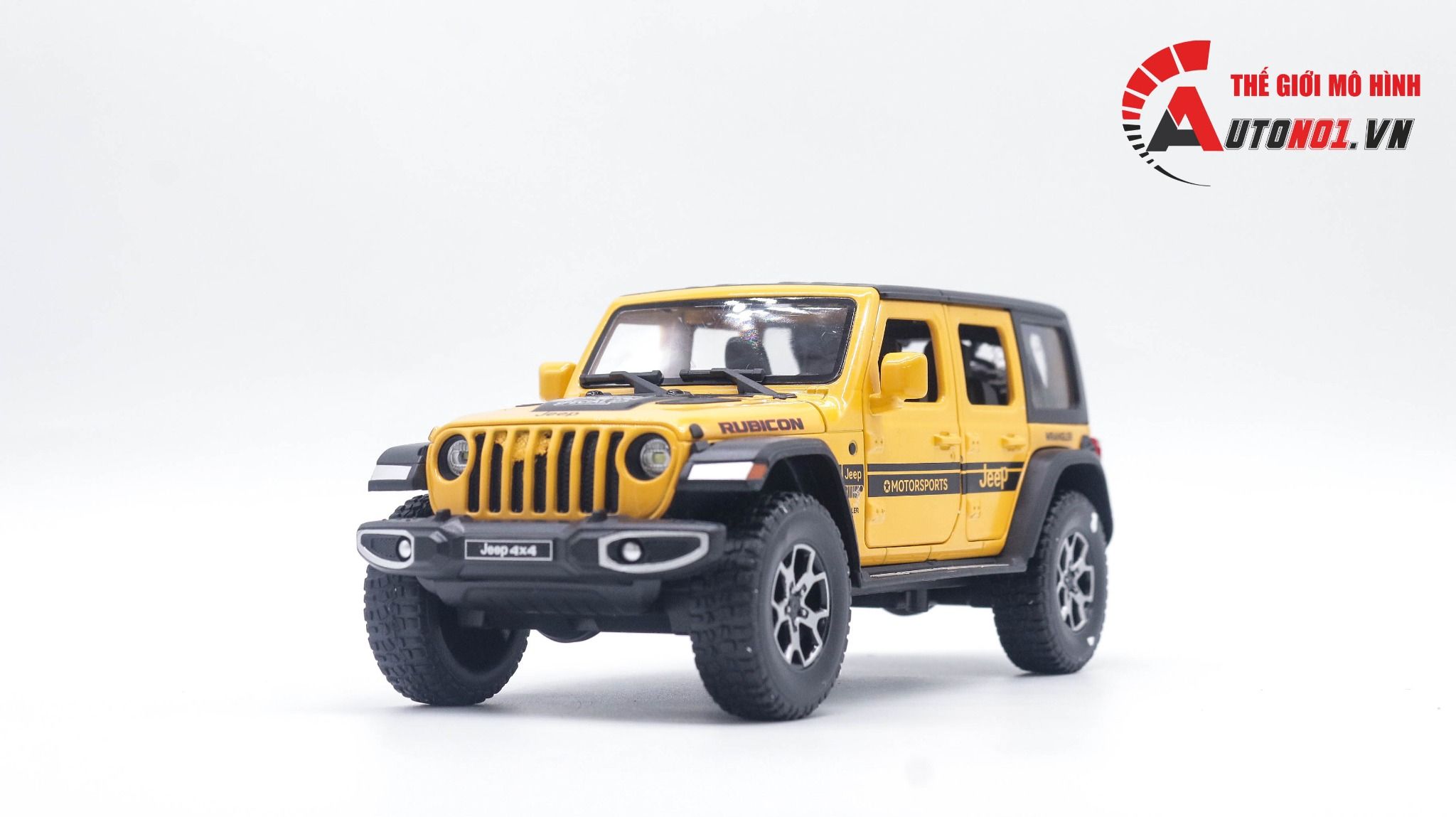 Mô hình xe Jeep Wrangler Rubicon 4x4 Tỉ Lệ 1:24 Alloy Model OT491
