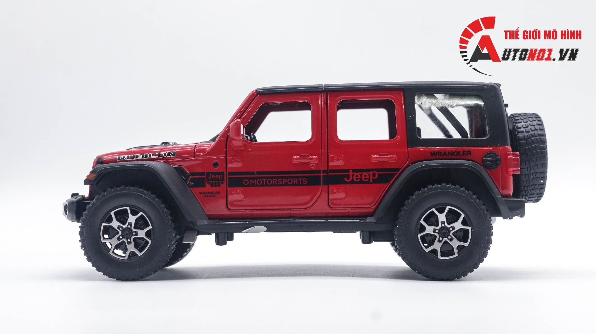 Mô hình xe Jeep Wrangler Rubicon 4x4 Tỉ Lệ 1:24 Alloy Model OT491