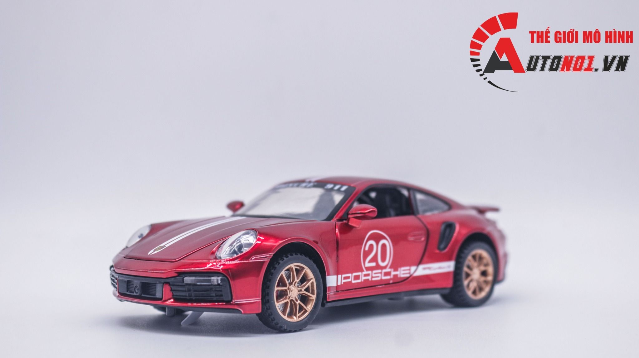 Mô hình xe Porsche 911 Turbo S full open , có đèn và âm thanh tỉ lệ 1:32 Miniauto OT32035