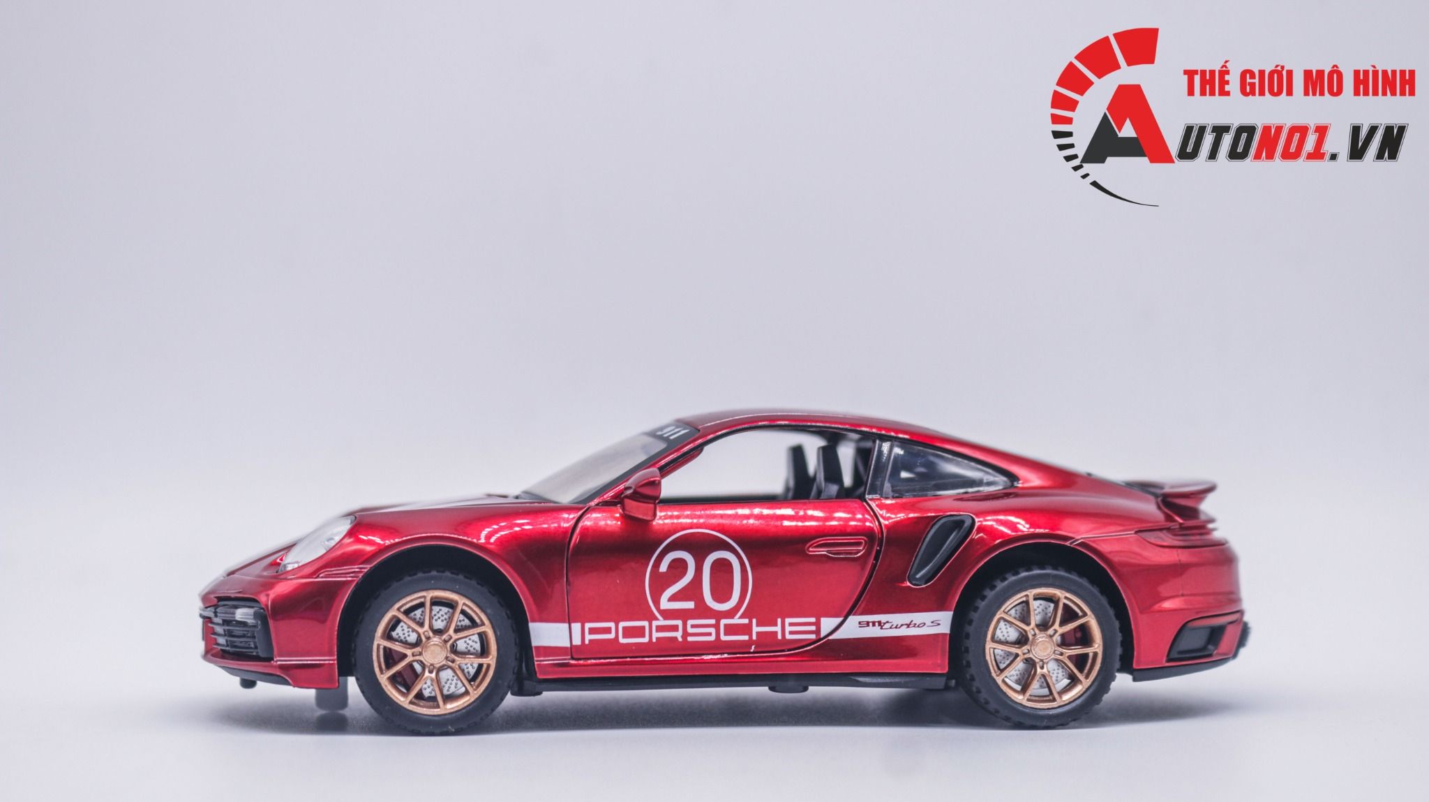 Mô hình xe Porsche 911 Turbo S full open , có đèn và âm thanh tỉ lệ 1:32 Miniauto OT32035