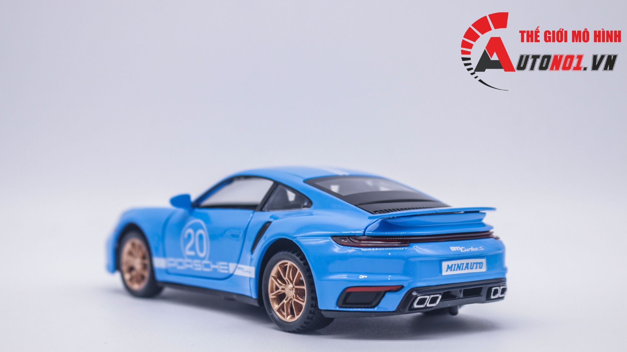 Mô hình xe Porsche 911 Turbo S full open , có đèn và âm thanh tỉ lệ 1:32 Miniauto OT32035