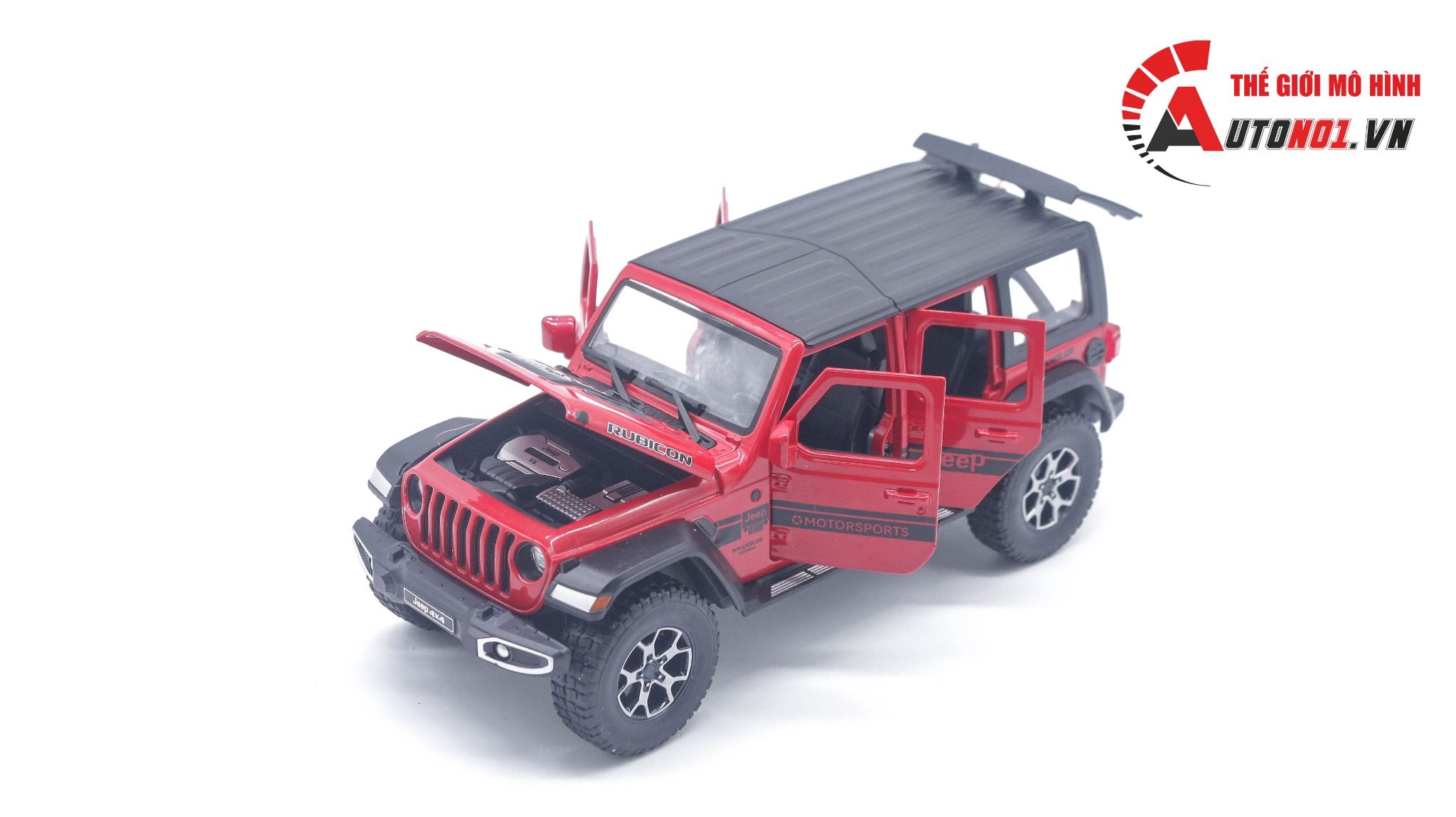 Mô hình xe Jeep Wrangler Rubicon 4x4 Tỉ Lệ 1:24 Alloy Model OT491