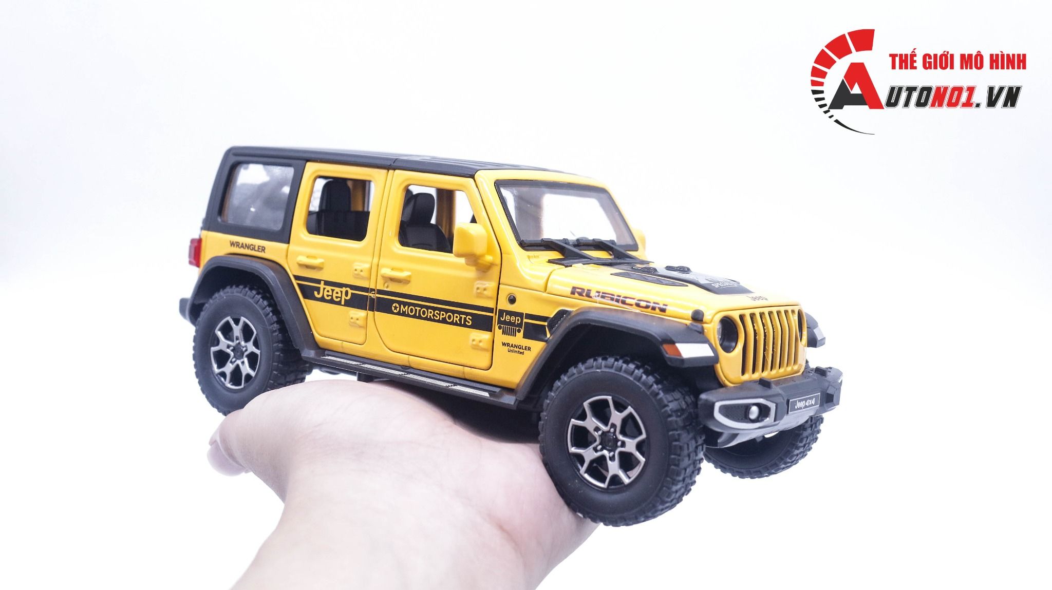 Mô hình xe Jeep Wrangler Rubicon 4x4 Tỉ Lệ 1:24 Alloy Model OT491