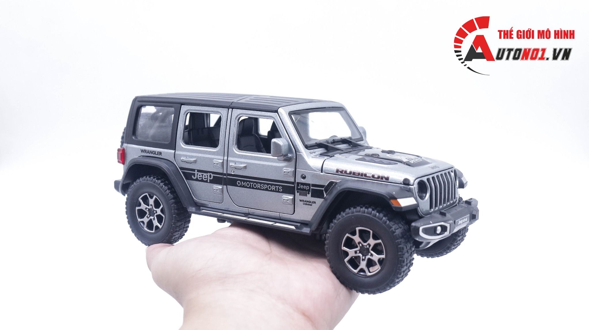 Mô hình xe Jeep Wrangler Rubicon 4x4 Tỉ Lệ 1:24 Alloy Model OT491