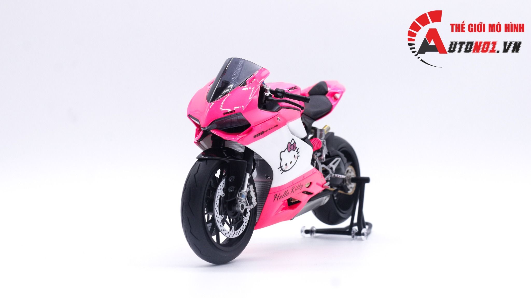  Mô hình xe cao cấp Ducati 1199 Hello Kitty Pink Version độ nồi 1 1:12 Tamiya D227L 