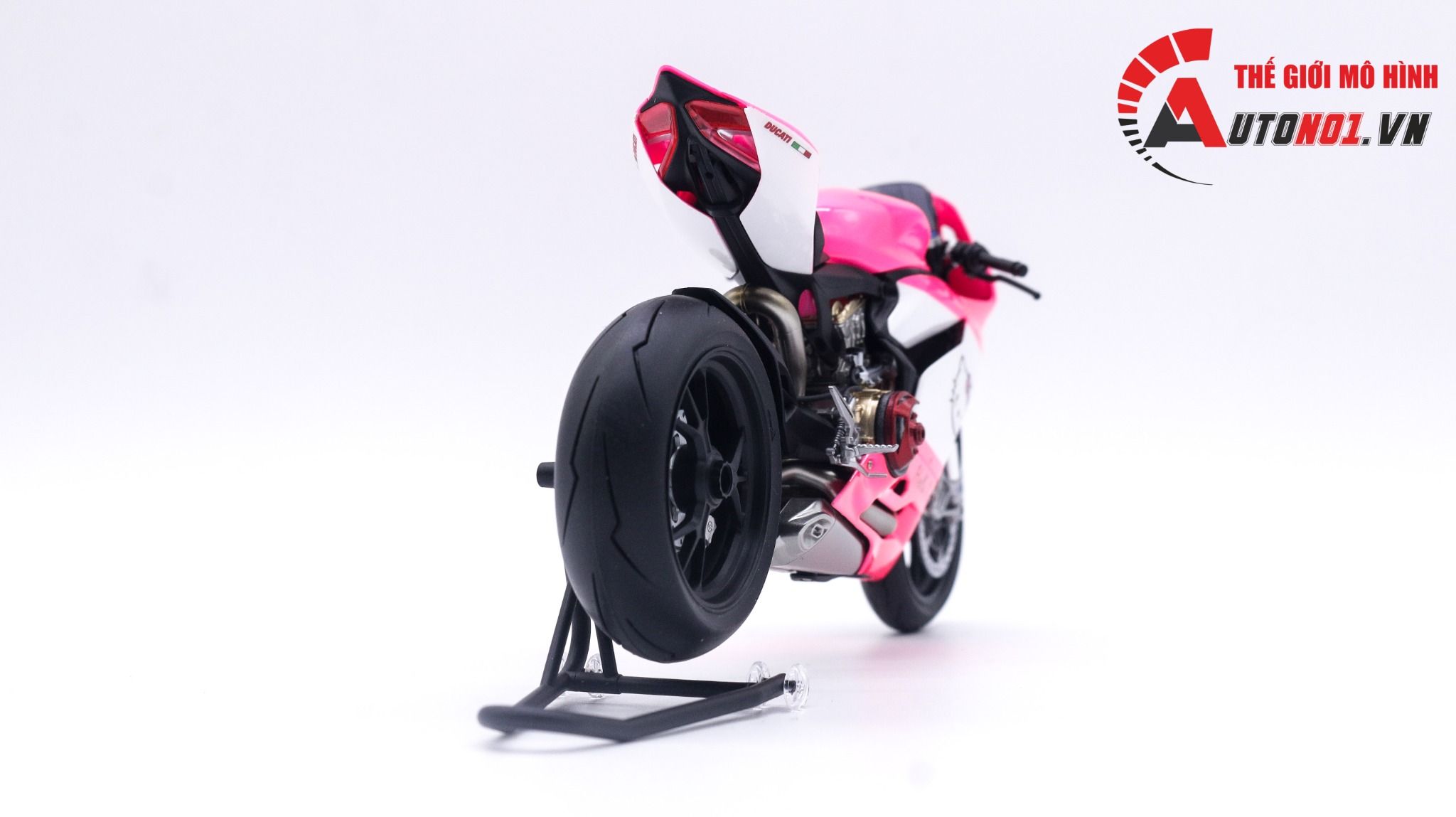  Mô hình xe cao cấp Ducati 1199 Hello Kitty Pink Version độ nồi 1 1:12 Tamiya D227L 