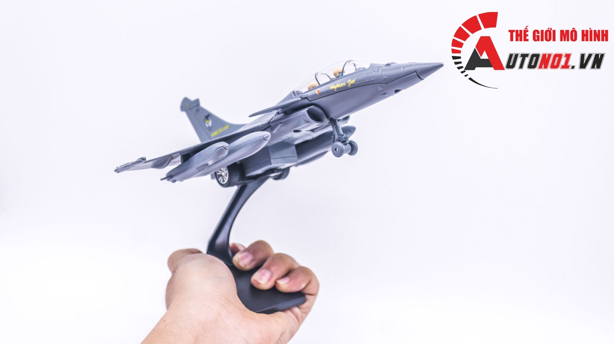  Mô hình máy bay Dassault Rafale black có đèn có âm thanh MB22021 