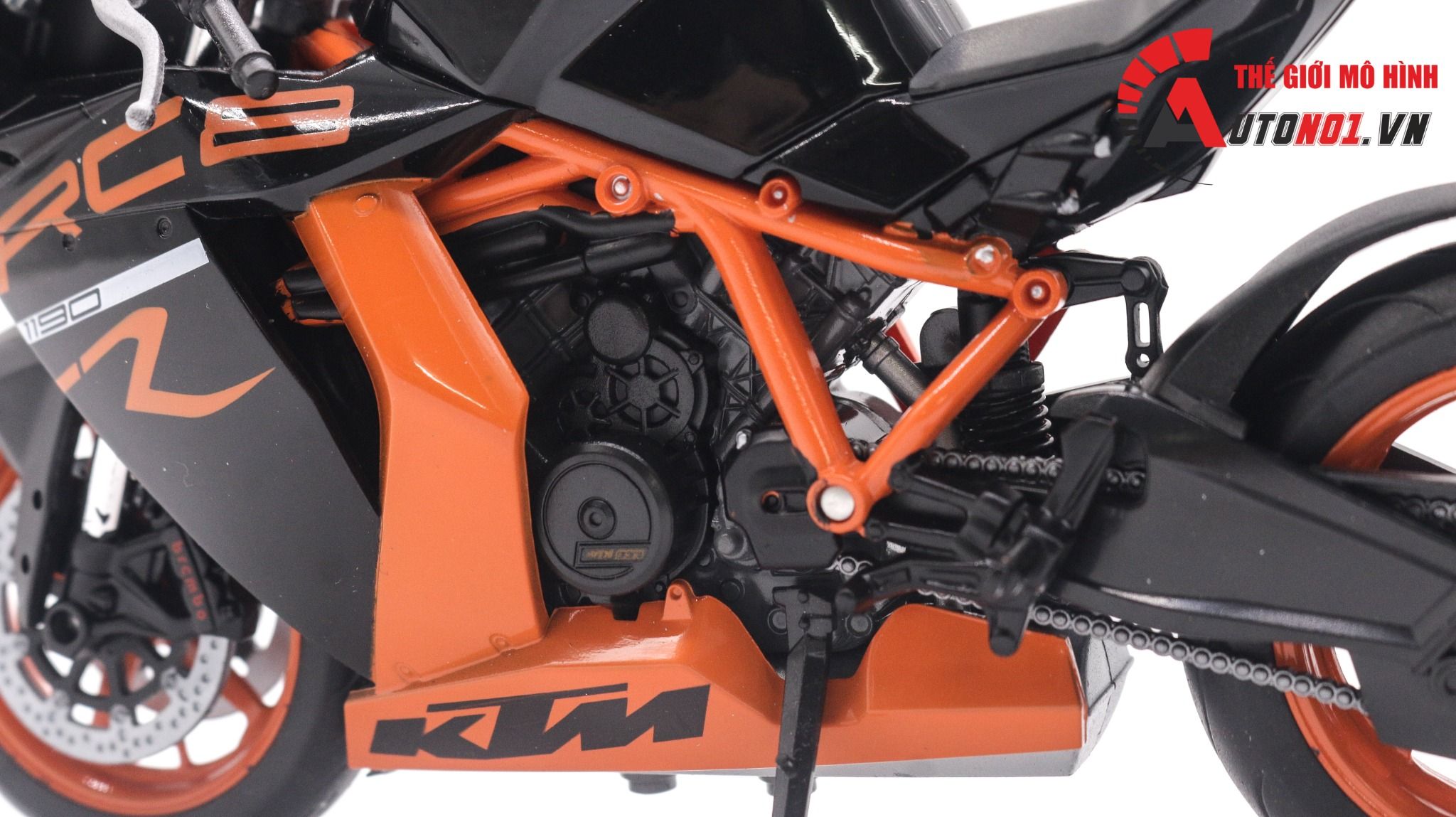  Mô hình xe Ktm 1190 RC8 R tỉ lệ 1:10 Welly MT004 