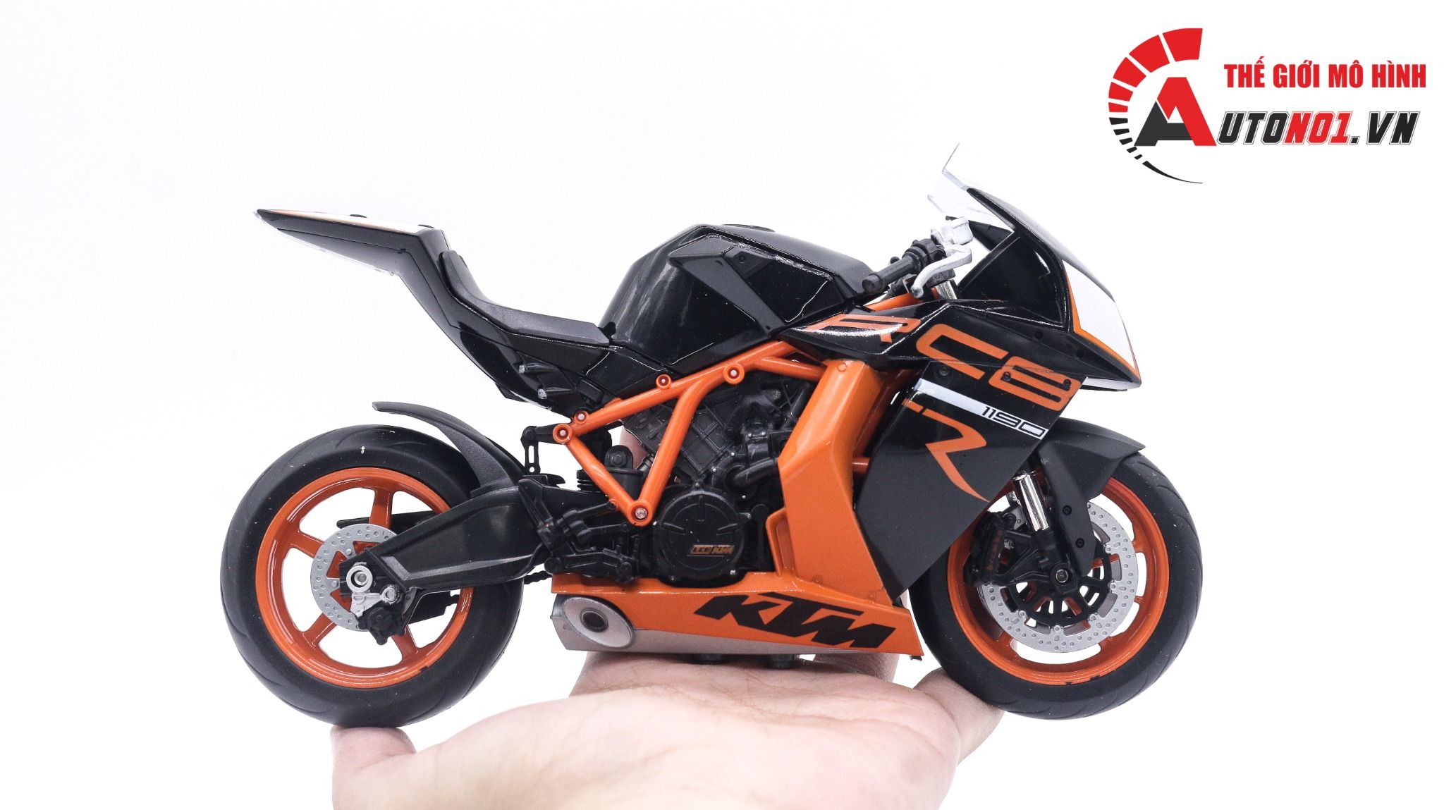  Mô hình xe Ktm 1190 RC8 R tỉ lệ 1:10 Welly MT004 