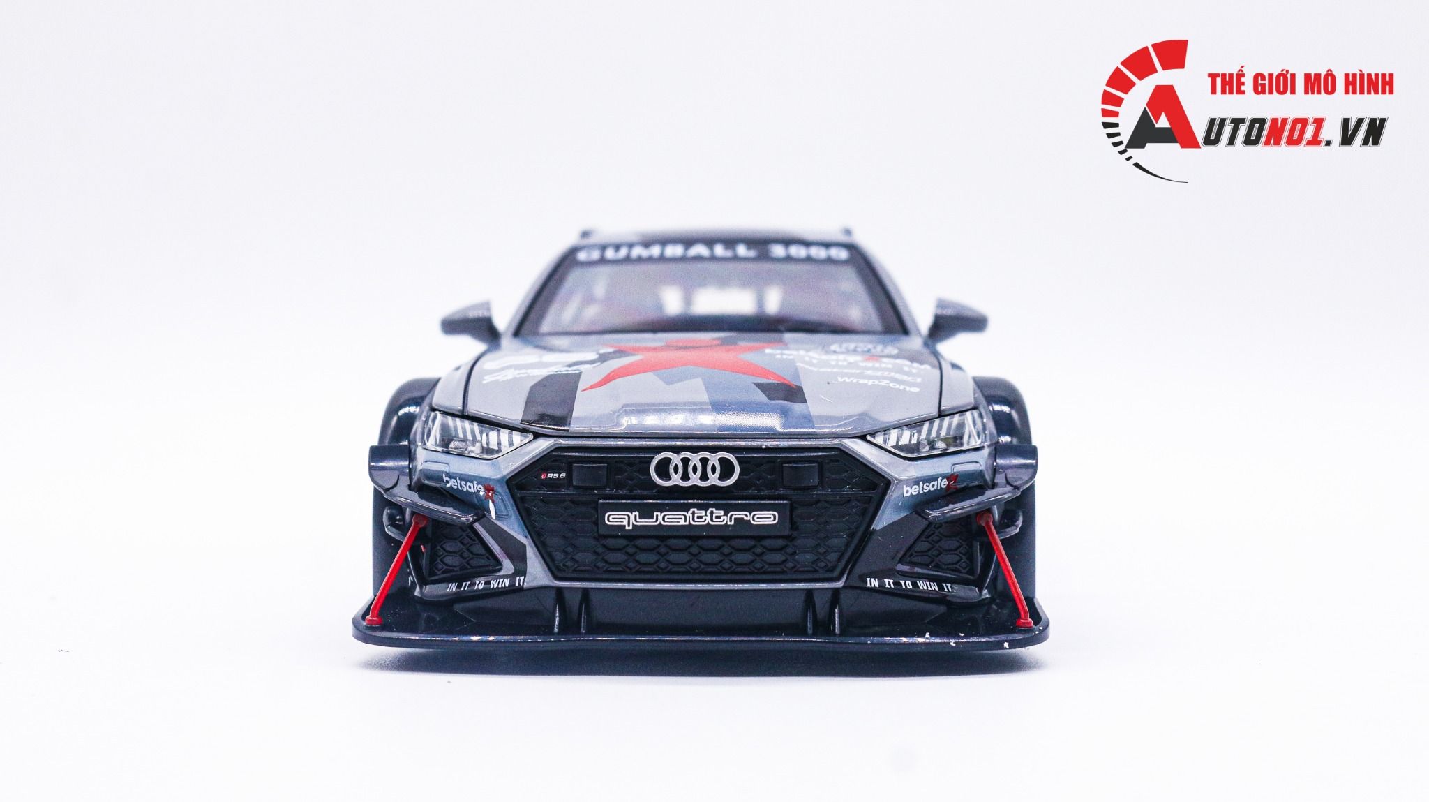 Mô hình xe đua Audi RS6 DTM 56 box camping full open tỉ lệ 1:24 Chezhi OT025