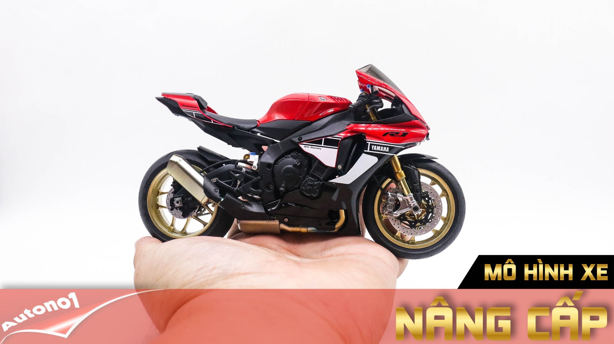  Mô hình xe Yamaha Yzf R1m Anniversary 60th 1:12 Tamiya D123g 