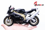  XE MÔ HÌNH MÔ TÔ APRILIA RSV 1000R FACTORY BLACK 1:10 WELLY 3708 