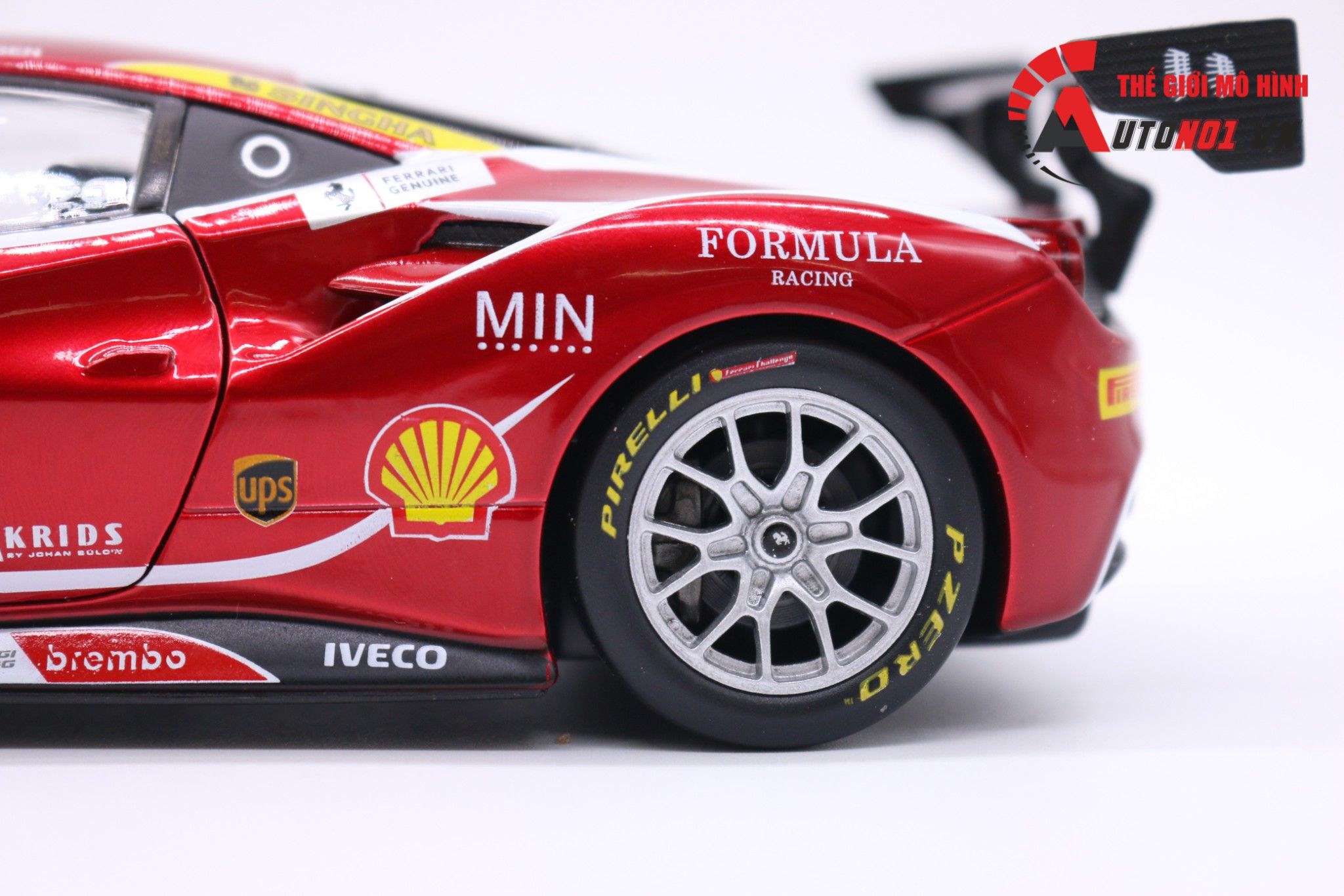 Mô hình xe Ferrari 488 Challenge 2017 red 1:24 Bburago 18-26308 OT593
