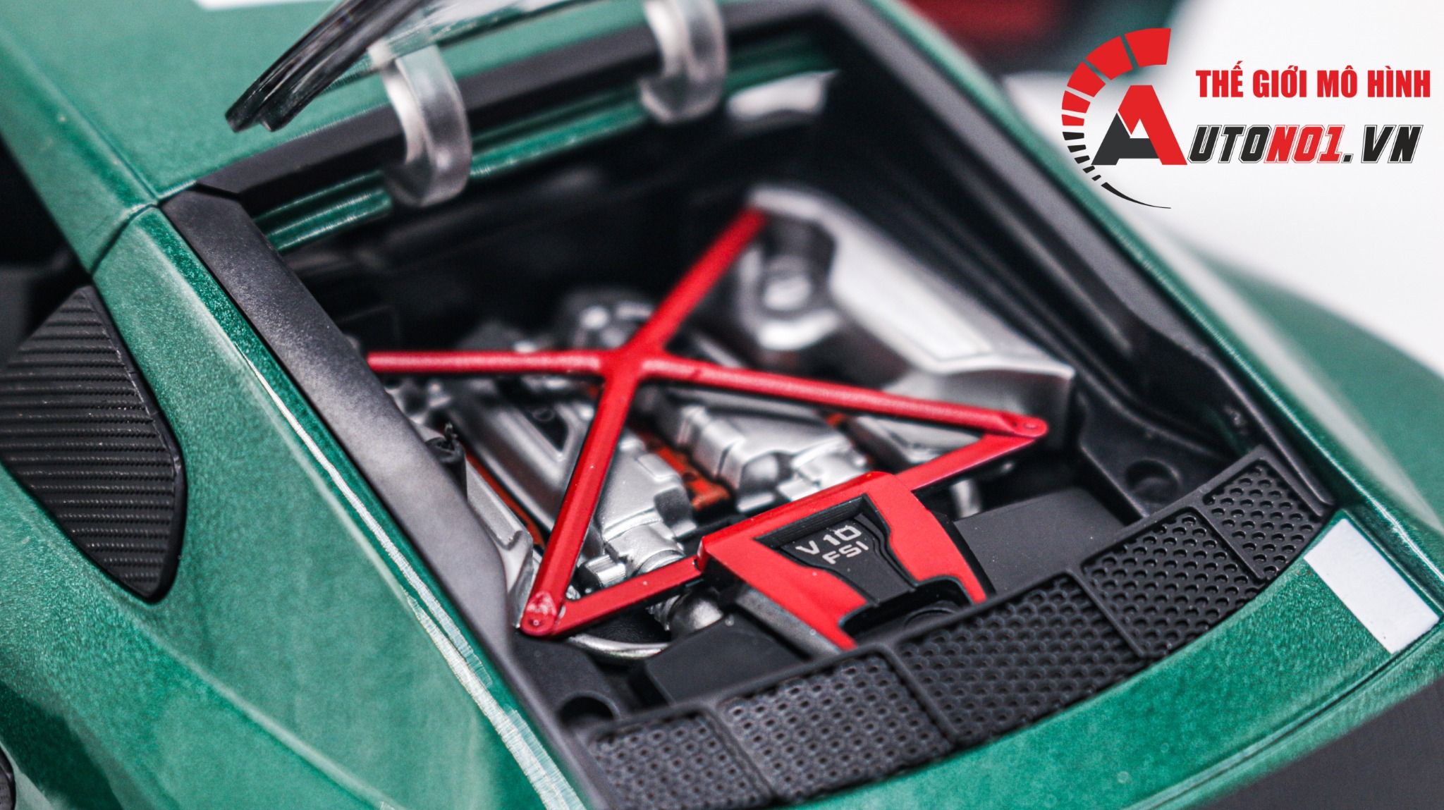 Mô hình xe Audi R8 V10 full open , đánh lái được tỉ lệ 1:24 Miniauto OT354