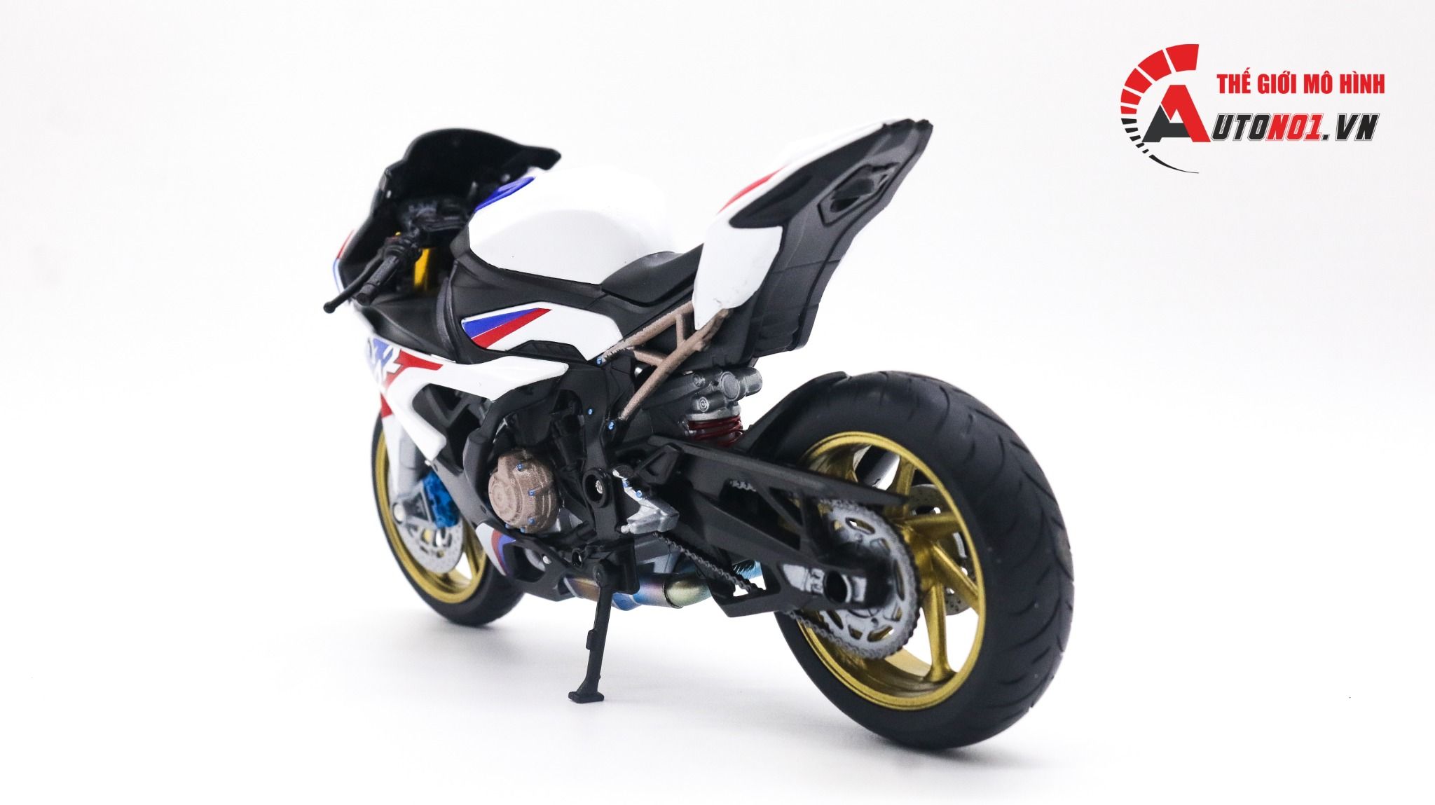  Mô hình xe độ Bmw S1000rr độ pô 1:12 Autono1 Welly D226D 