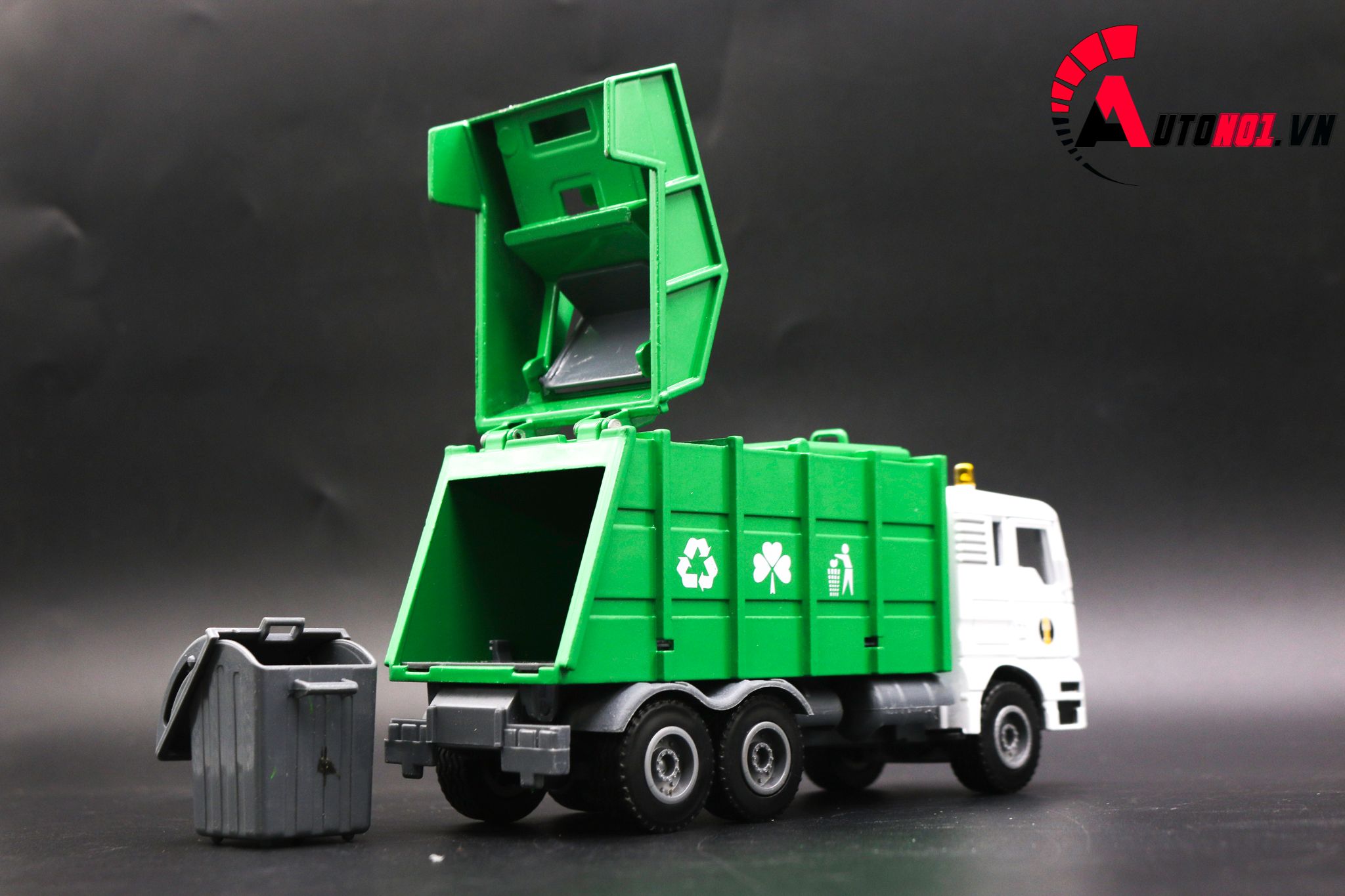  Mô hình xe rác green 1:50 huayi alloy 7640 