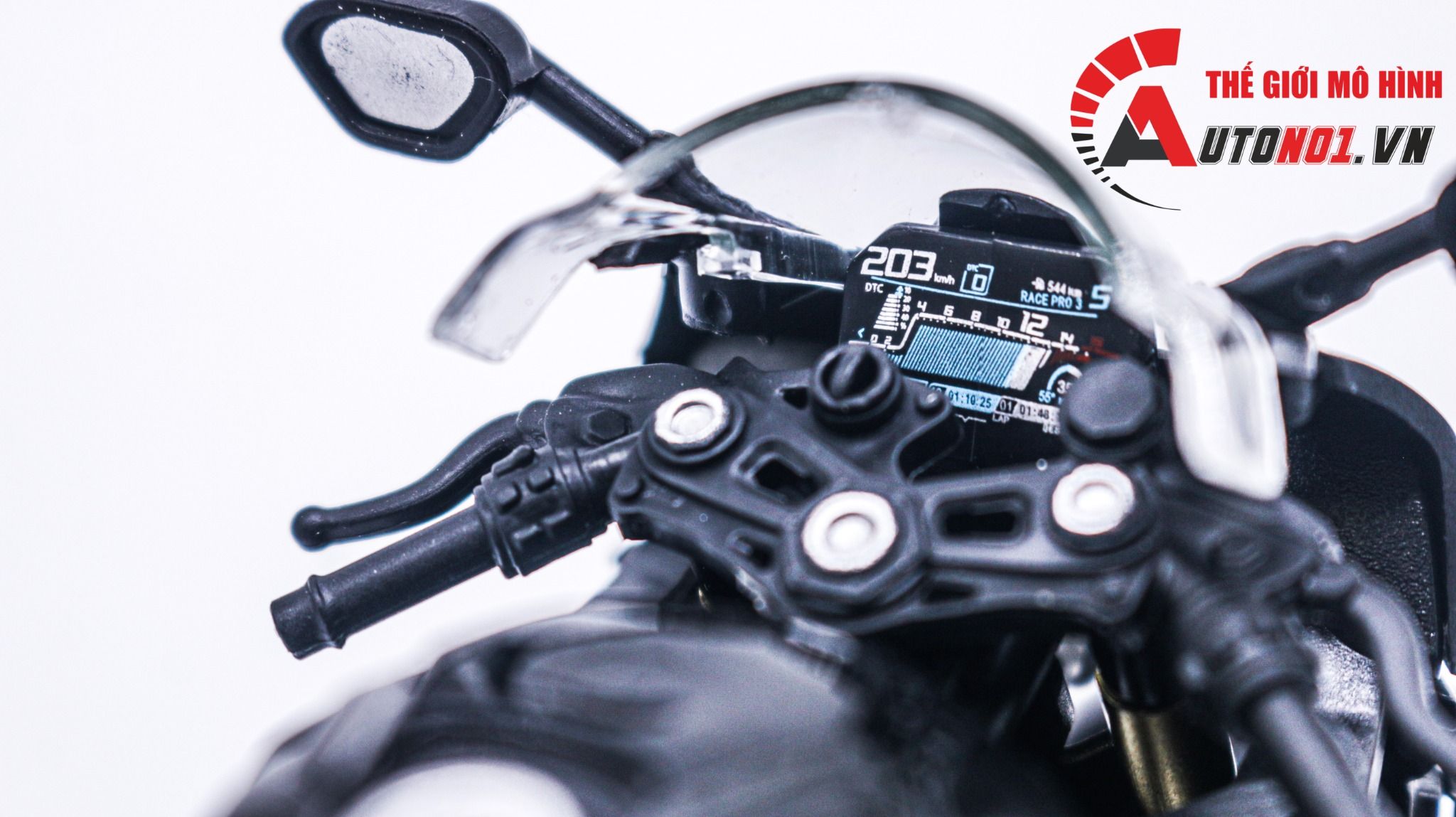 Mô hình xe BMW S1000RR 2024 có cánh gió tỉ lệ 1:12 Huayi Alloy MT070