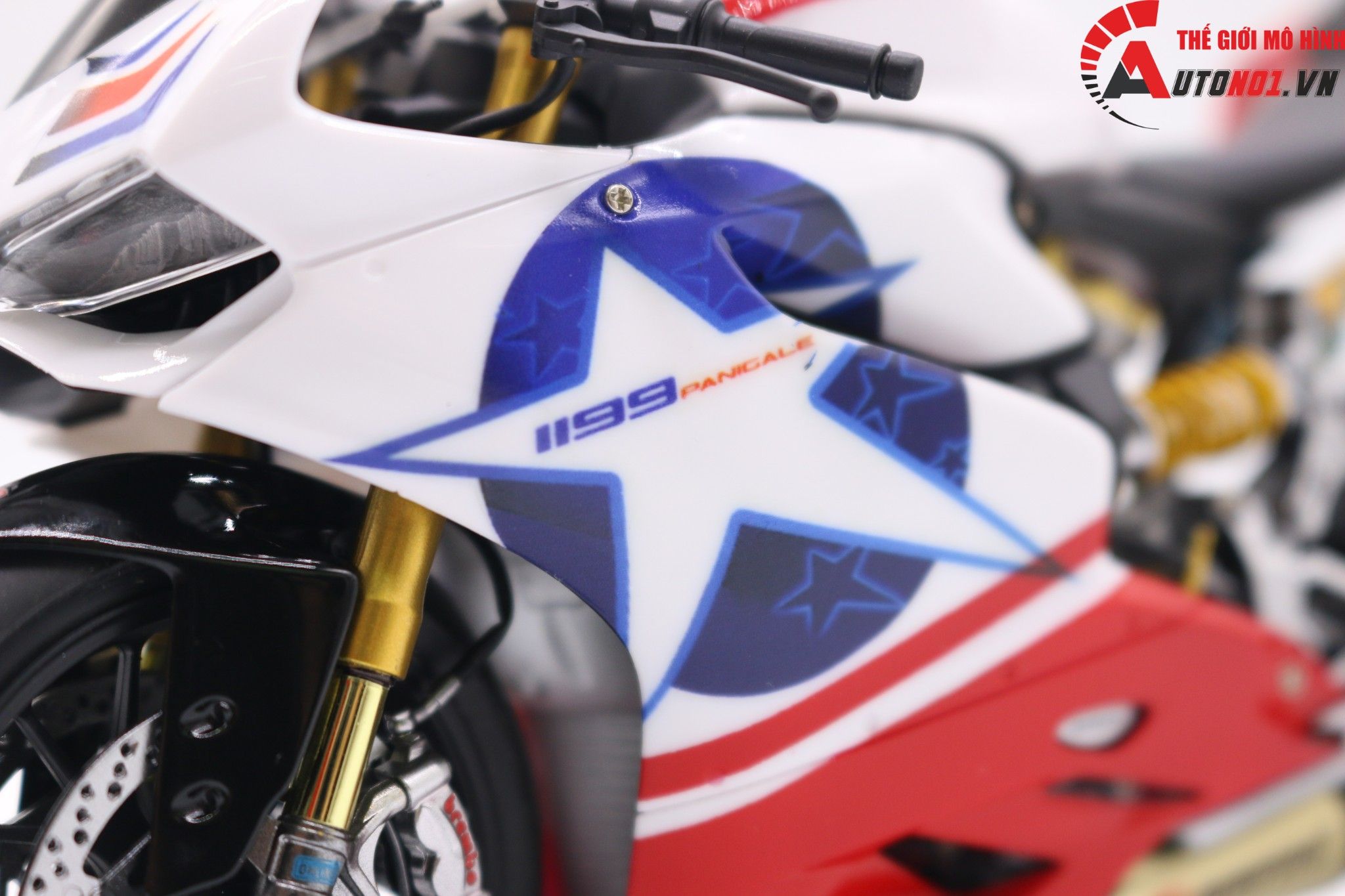 Mô hình xe cao cấp Ducati 1199 Panigale Custom Decal Nicky Hayden 69 1:12 Tamiya D065