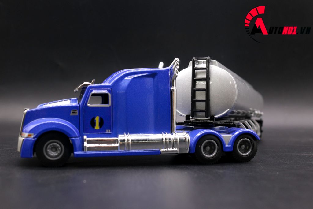 MÔ HÌNH XE TẢI THÙNG NHIÊN LIỆU BLUE 1:50 HUAYI ALLOY 7647