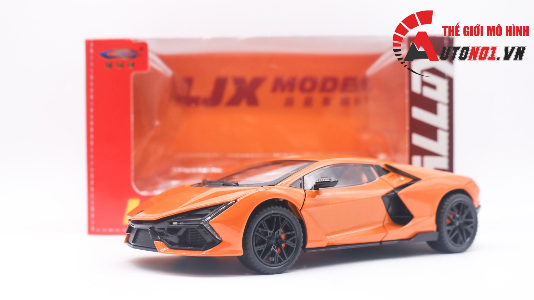 Mô hình Lamborghini Revuelto có đèn-đánh lái được-mở full cửa-full kính tỉ lệ 1:24 Alloy Model OT418