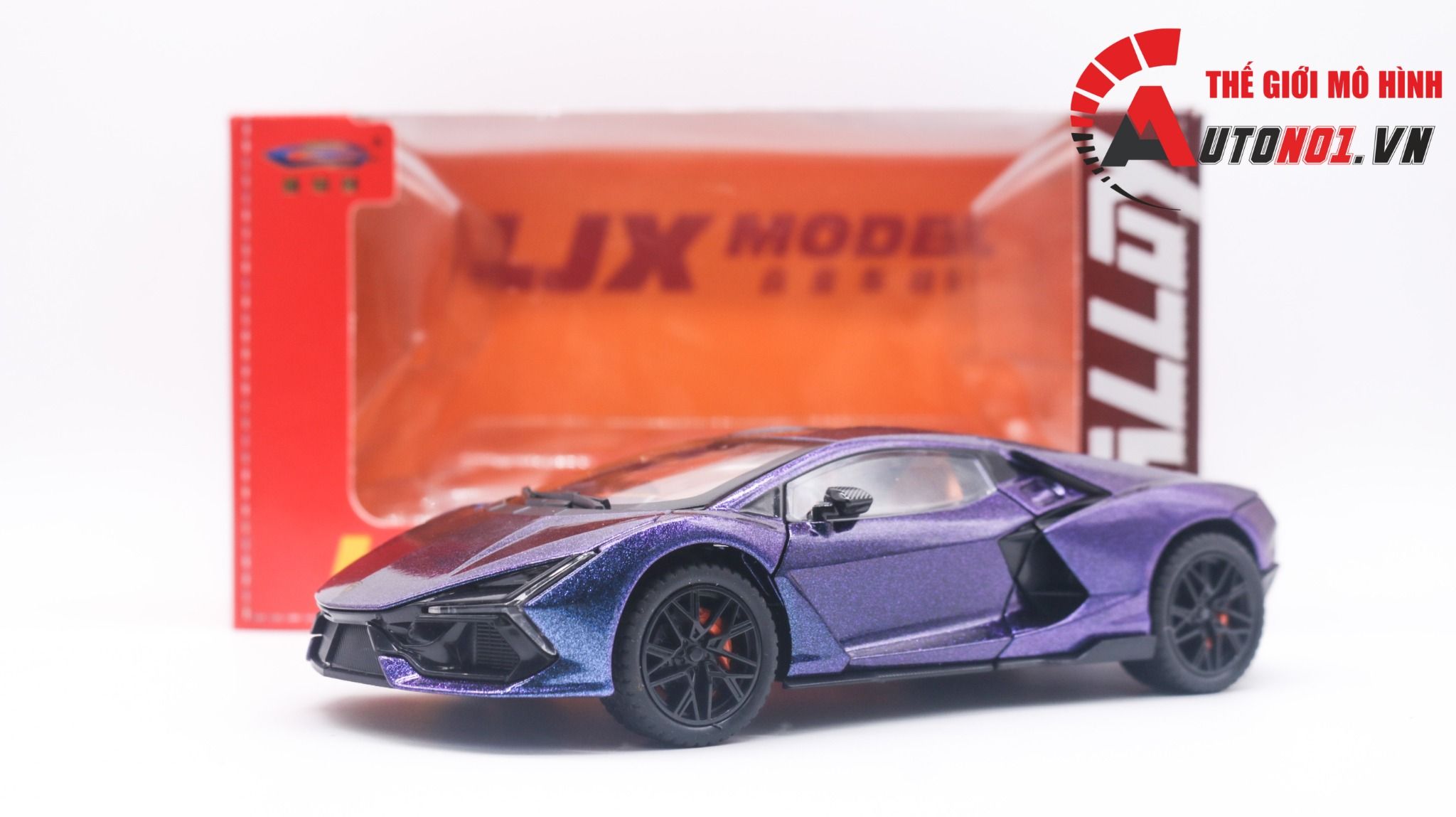Mô hình Lamborghini Revuelto có đèn-đánh lái được-mở full cửa-full kính tỉ lệ 1:24 Alloy Model OT418