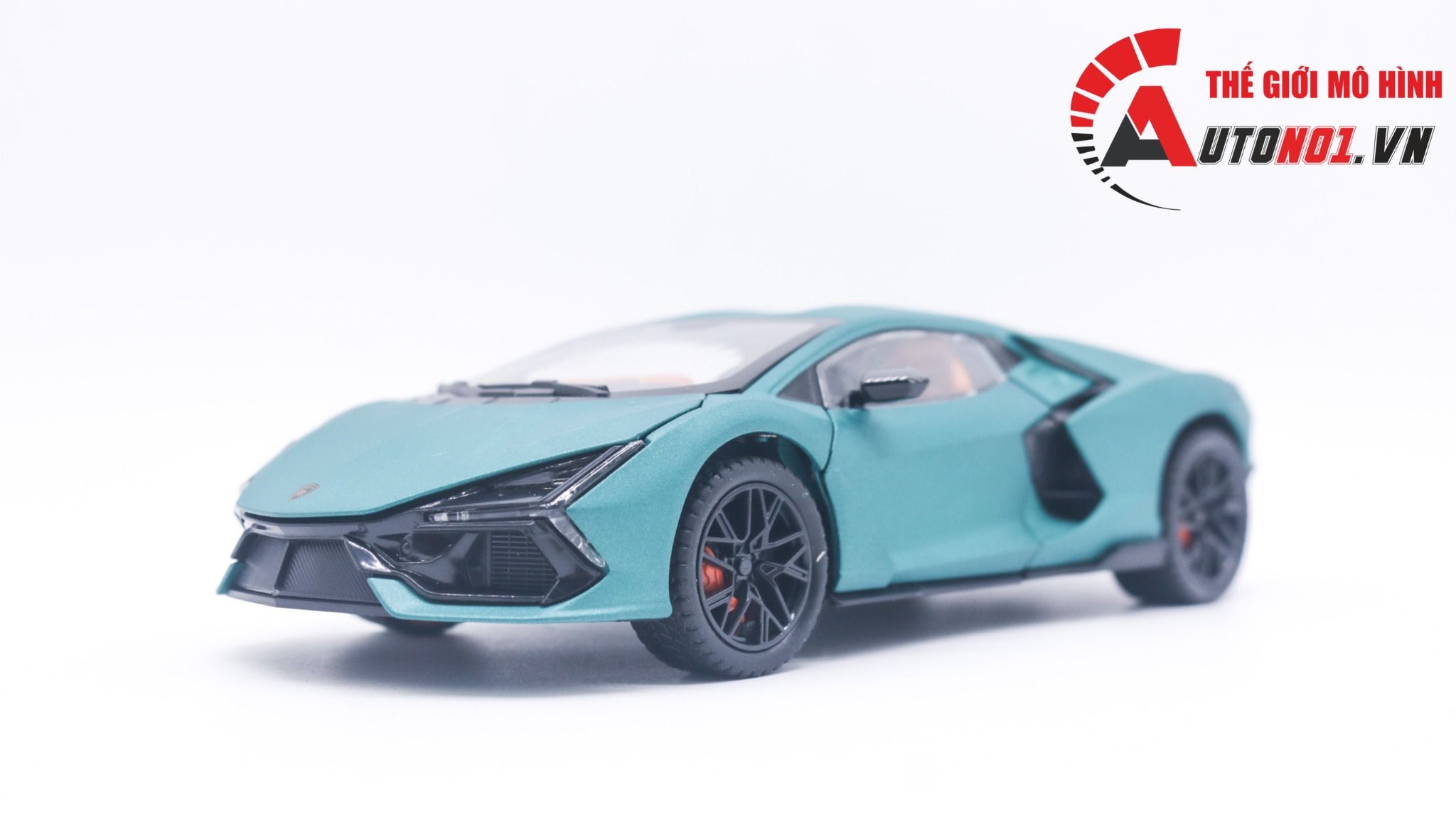 Mô hình Lamborghini Revuelto có đèn-đánh lái được-mở full cửa-full kính tỉ lệ 1:24 Alloy Model OT418