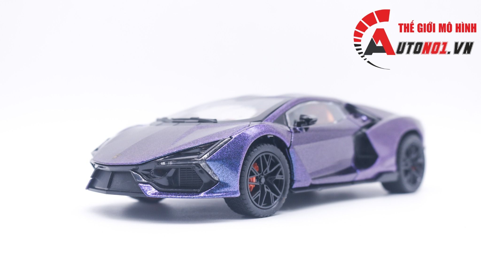 Mô hình Lamborghini Revuelto có đèn-đánh lái được-mở full cửa-full kính tỉ lệ 1:24 Alloy Model OT418