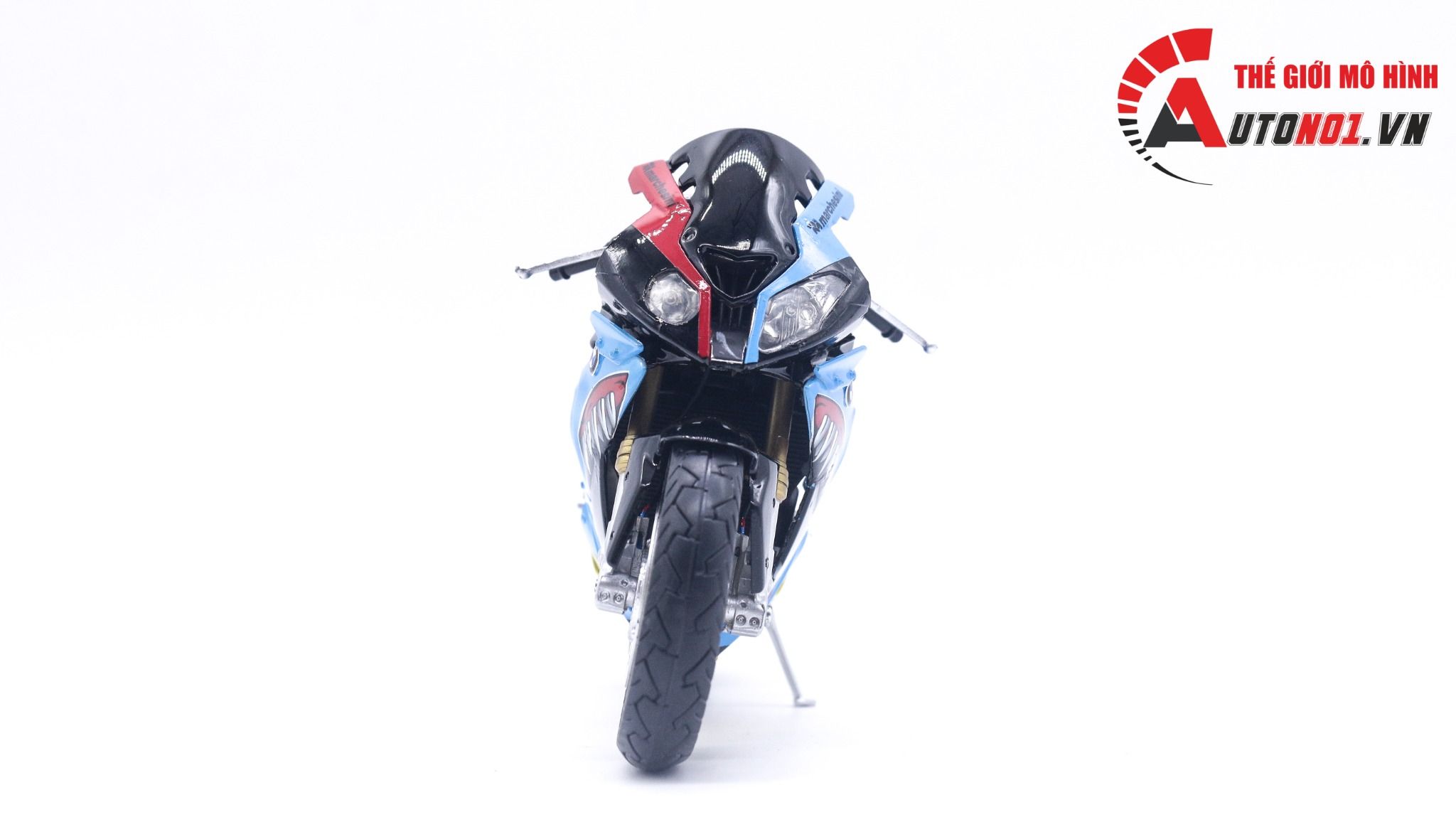  Mô hình xe độ BMW S1000RR Cá Mập độ pô tỉ lệ 1:12 Autono1 Joycity D022A 