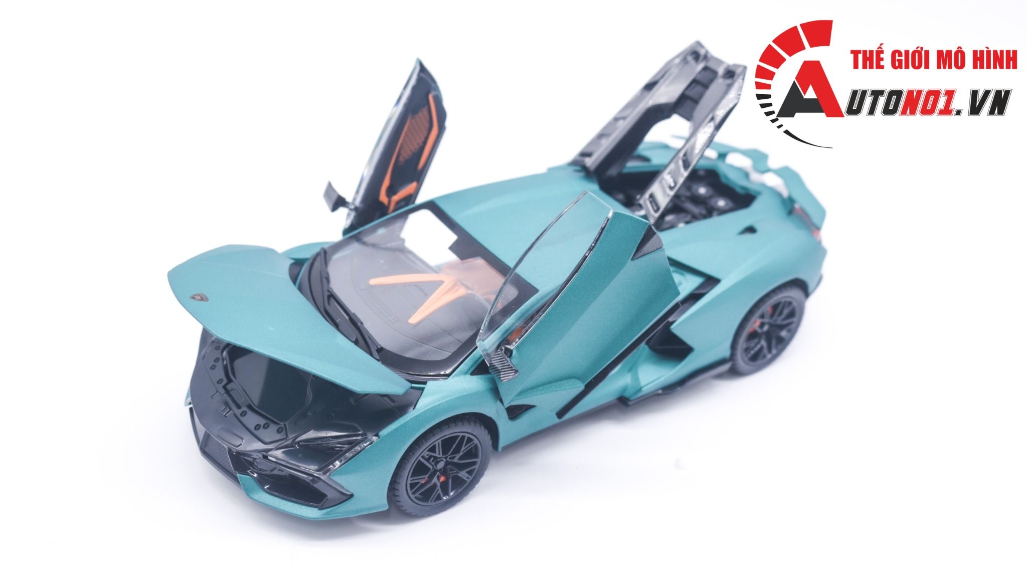 Mô hình Lamborghini Revuelto có đèn-đánh lái được-mở full cửa-full kính tỉ lệ 1:24 Alloy Model OT418