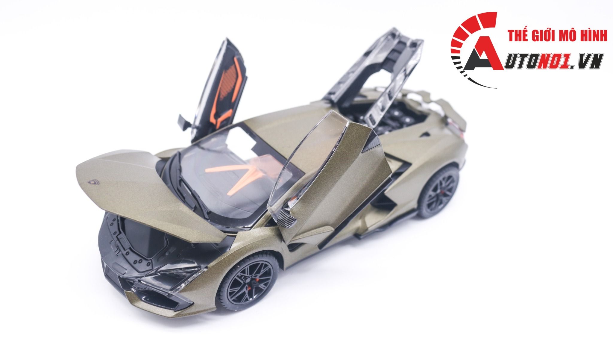 Mô hình Lamborghini Revuelto có đèn-đánh lái được-mở full cửa-full kính tỉ lệ 1:24 Alloy Model OT418