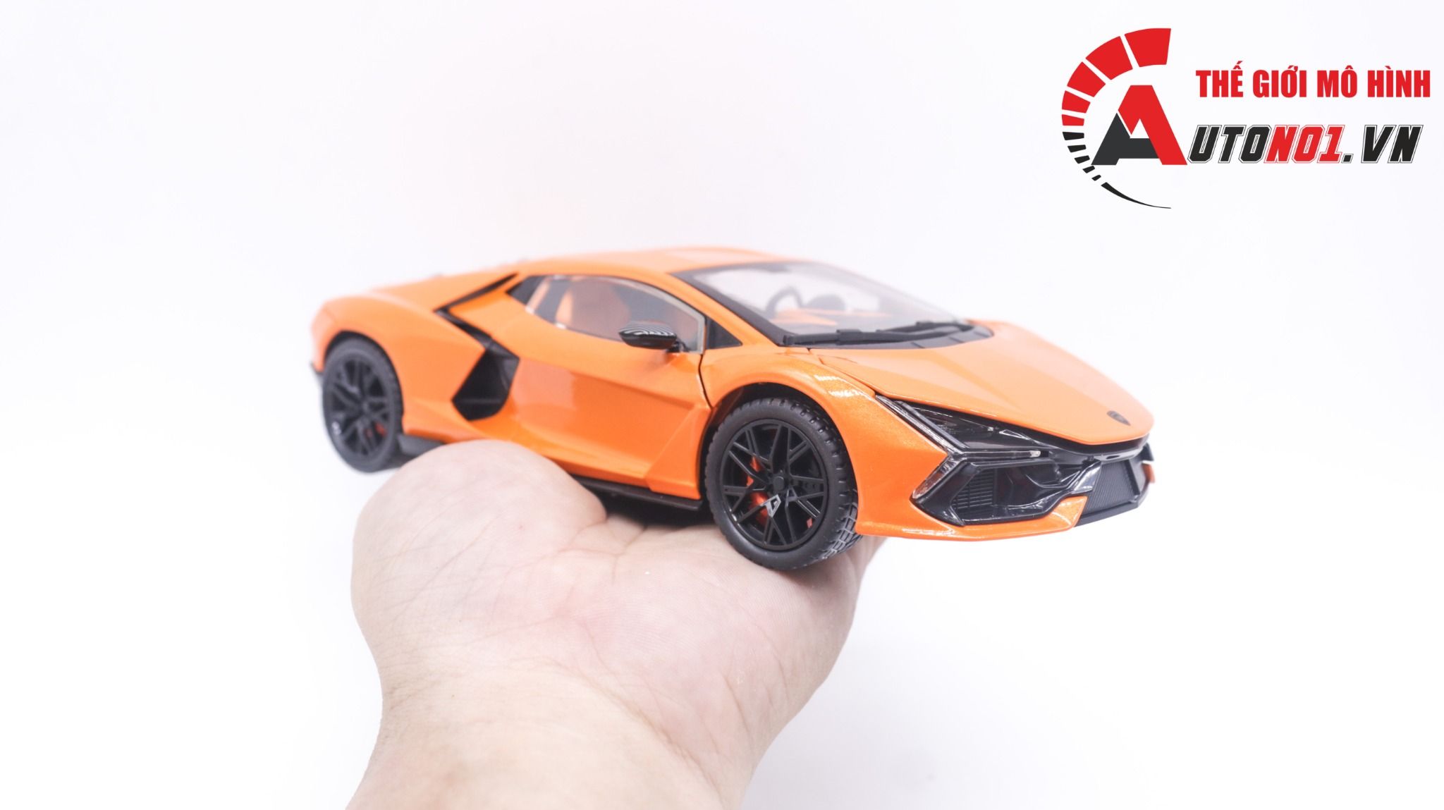 Mô hình Lamborghini Revuelto có đèn-đánh lái được-mở full cửa-full kính tỉ lệ 1:24 Alloy Model OT418