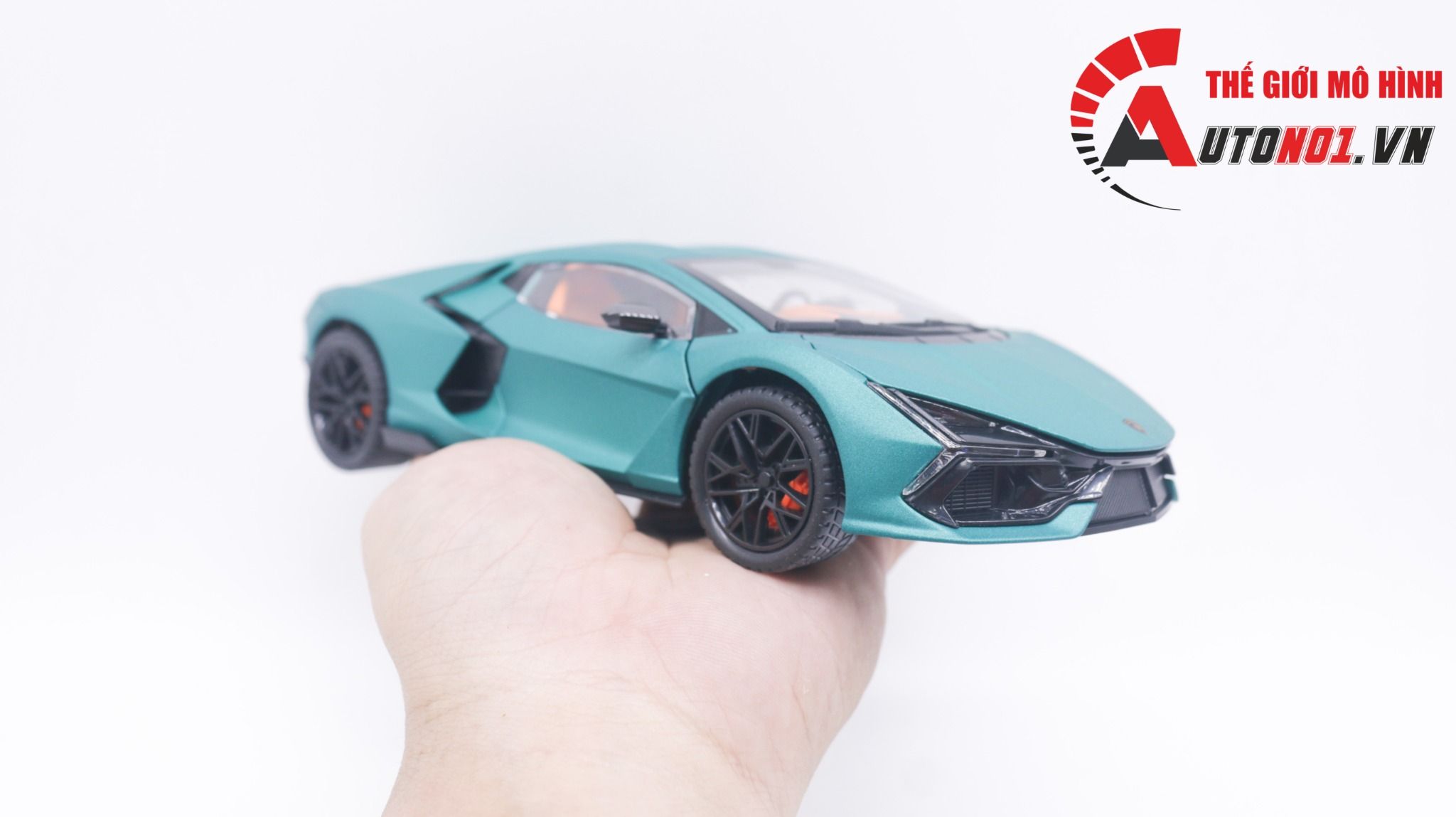 Mô hình Lamborghini Revuelto có đèn-đánh lái được-mở full cửa-full kính tỉ lệ 1:24 Alloy Model OT418